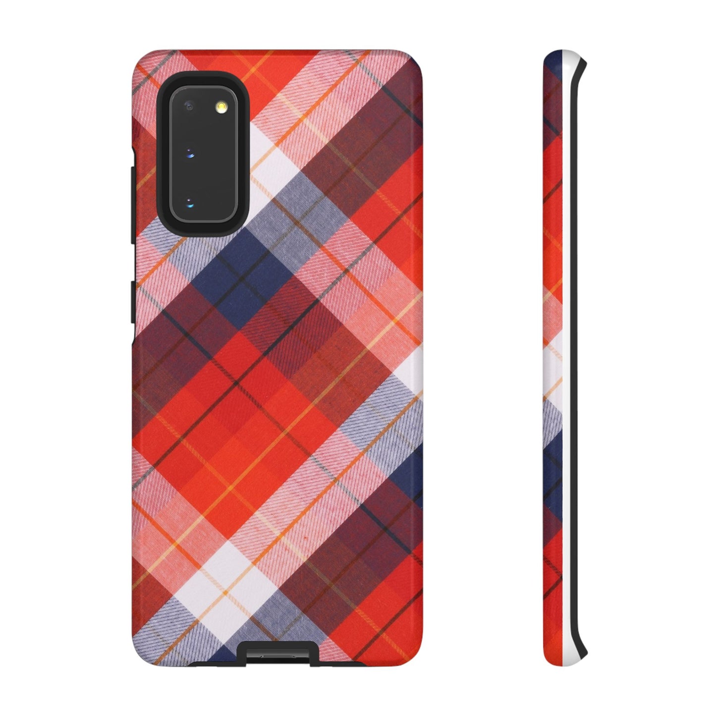 Tough Cases, Beautiful Red, White & Blue Plaid Design