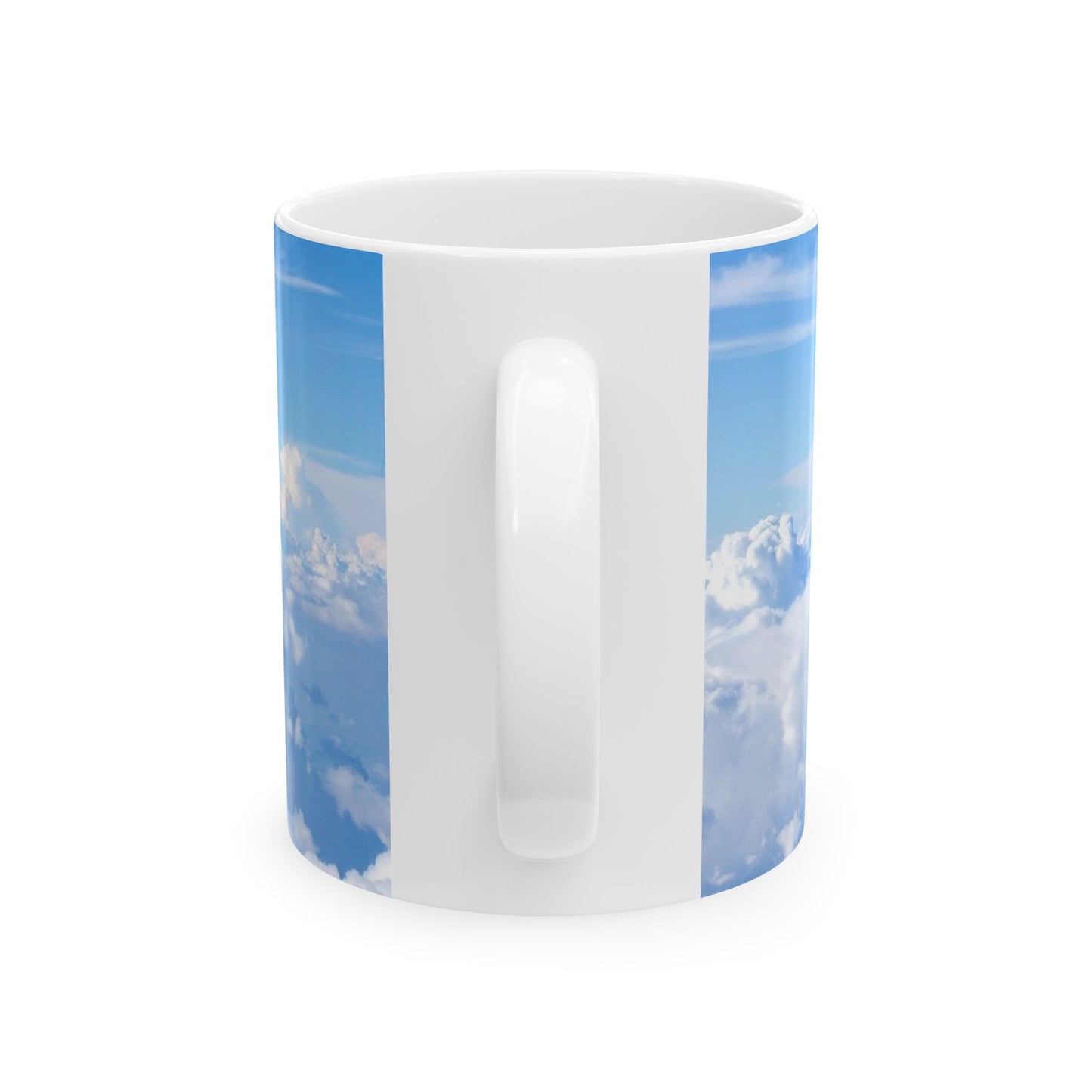 Inspirational Dove Ceramic Mug – "Life has a way of working itself out" Sky Message Coffee Cup (11oz, 15oz)