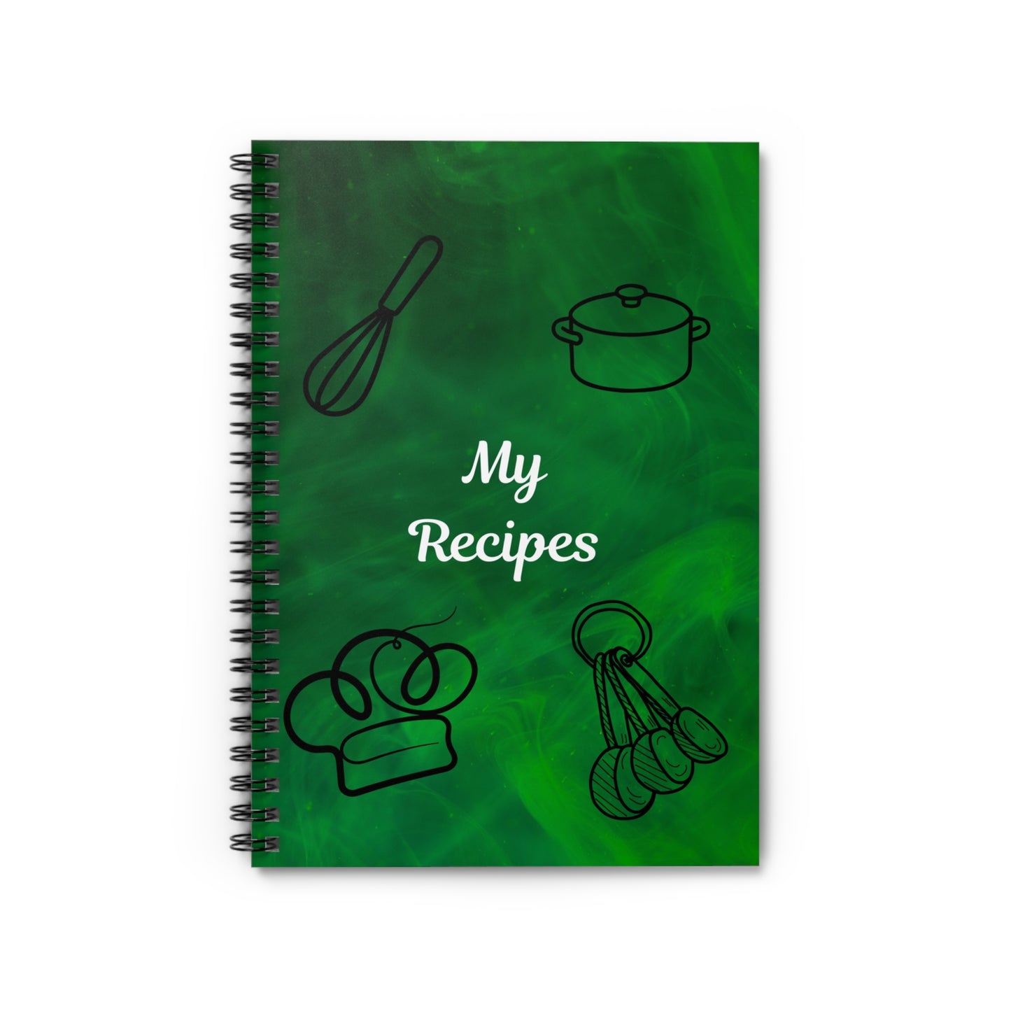 Recipe Notebook — My Recipes Spiral Journal for Meal Planning & Cookbook Notes
