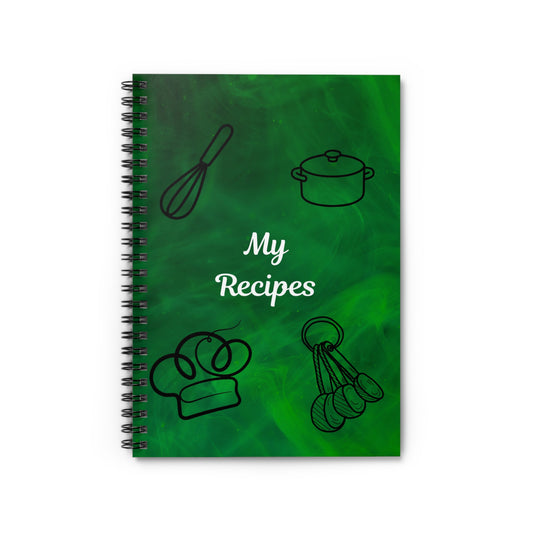 Recipe Notebook — My Recipes Spiral Journal for Meal Planning & Cookbook Notes