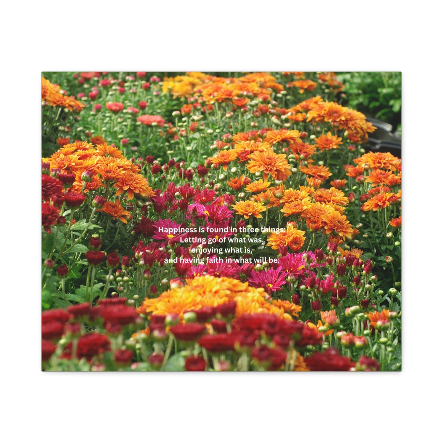 Floral Quote Canvas Print, Inspirational Wall Art, Bright Home Decor, Gift for Her, Motivational Artwork