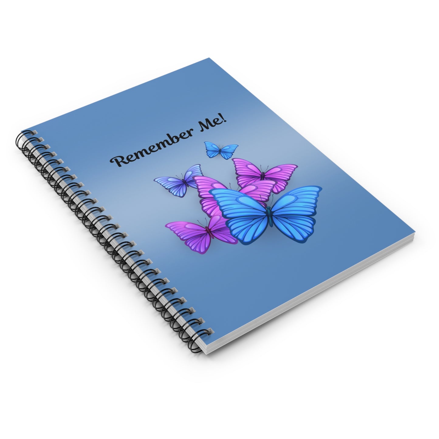 Butterfly-Inspired Spiral Notebook - Remember Me! | Journal, School Supplies, Stationery, Gift, Writing
