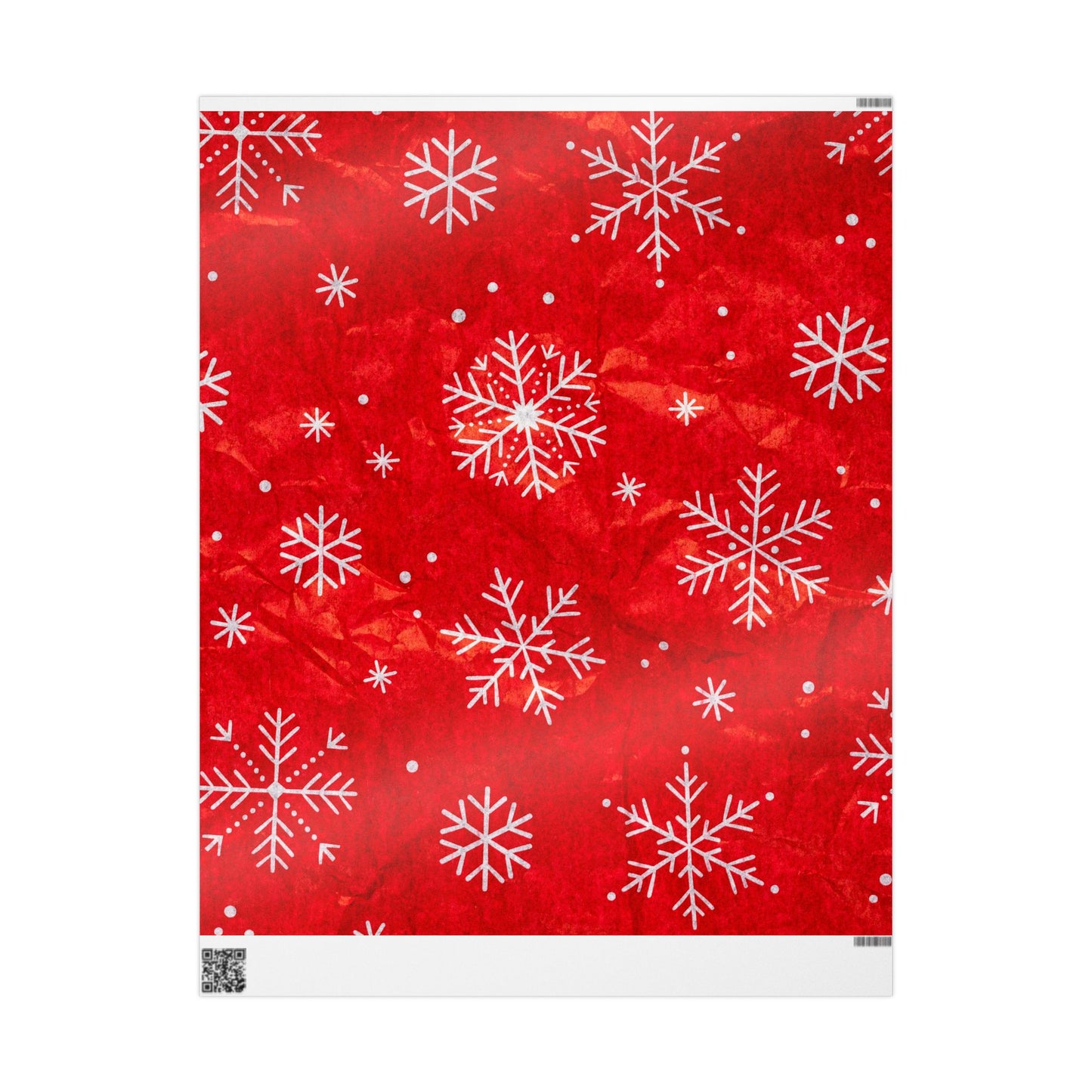 Holiday Snowflake Wrapping Paper Roll – Red Christmas Gift Wrap