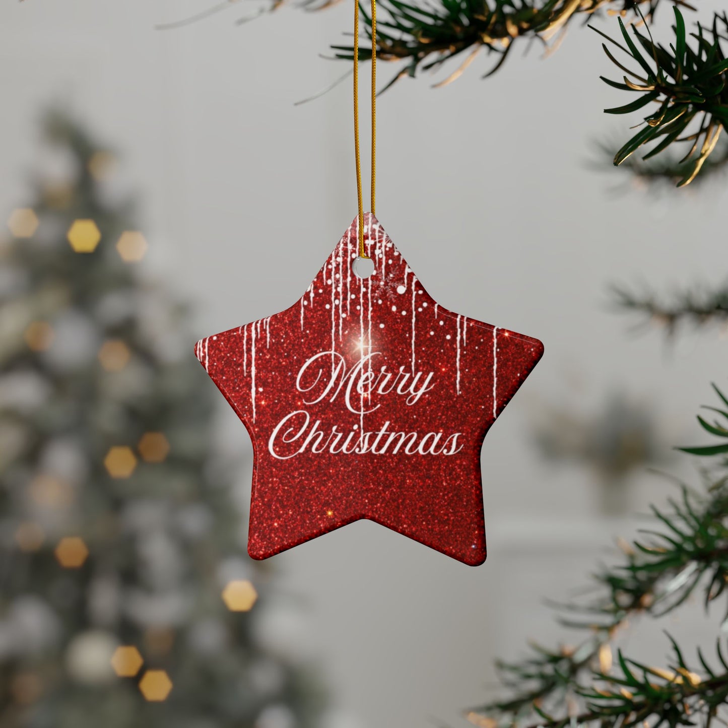 Christmas Decorative Ceramic Ornaments, Holiday Decorations, Double-Sided, Merry Christmas, Festive Decor, Gift Ornaments