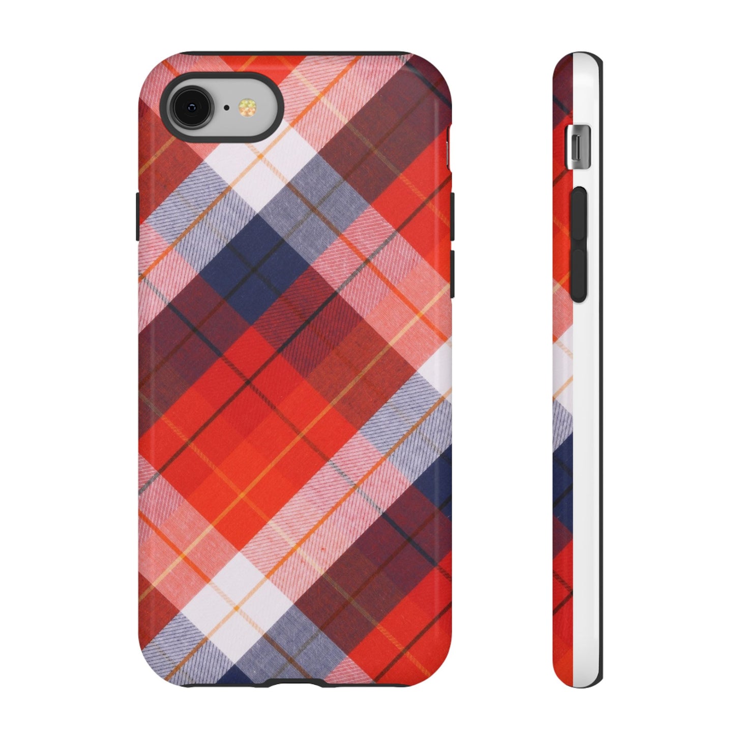 Tough Cases, Beautiful Red, White & Blue Plaid Design