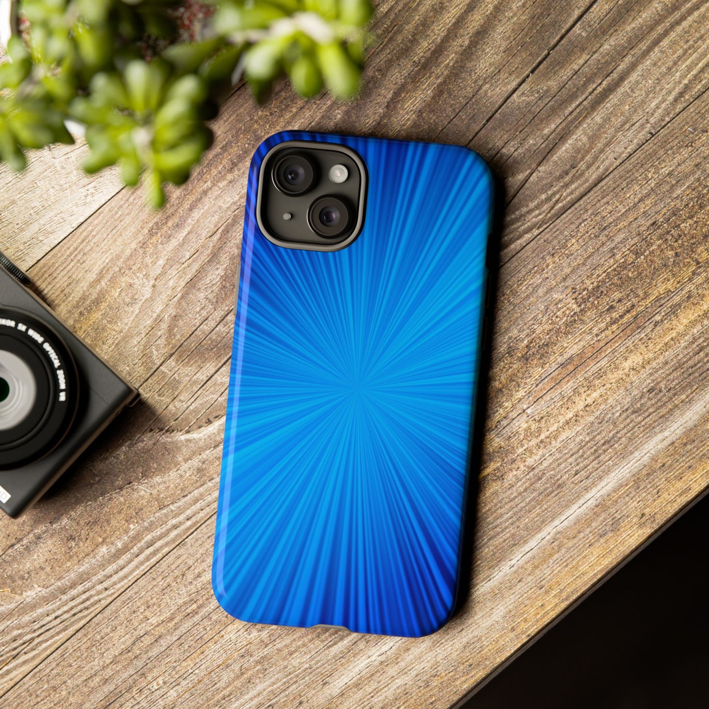 Tough Cases, Beautiful Blue Starburst Design