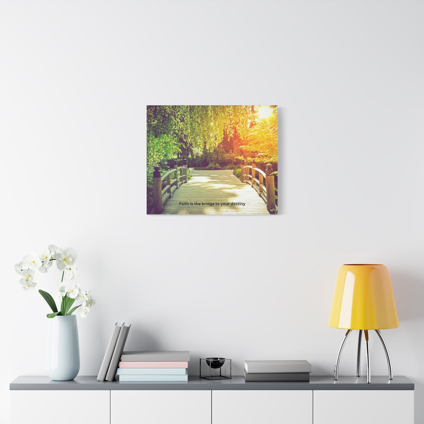 Inspirational Canvas Wall Art, Faith Is the Bridge to Your Destiny, Home Decor, Motivational Art, Living Room Decoration, Gift Idea