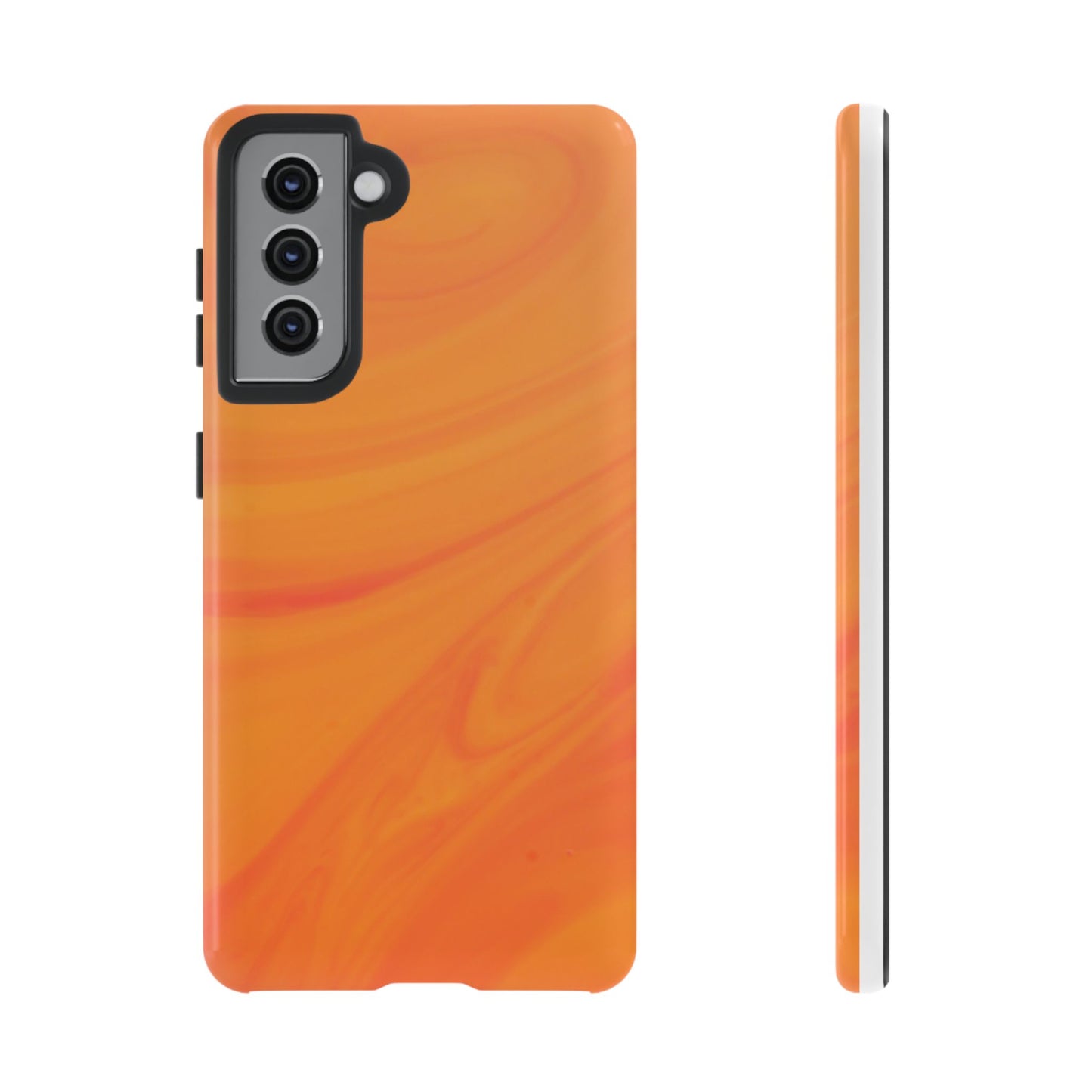Tough Cases, Beautiful Orange Marble Design