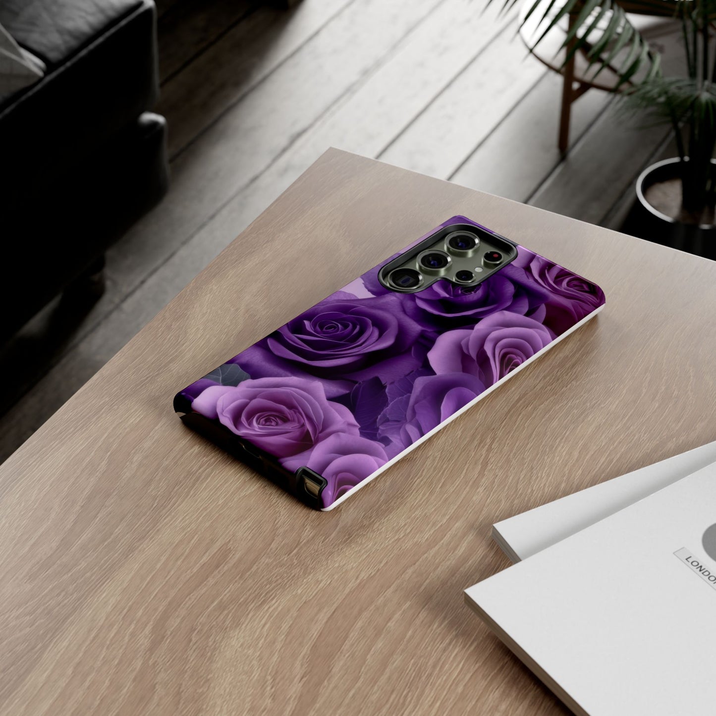Tough Cases, Beautiful Purple Floral Design