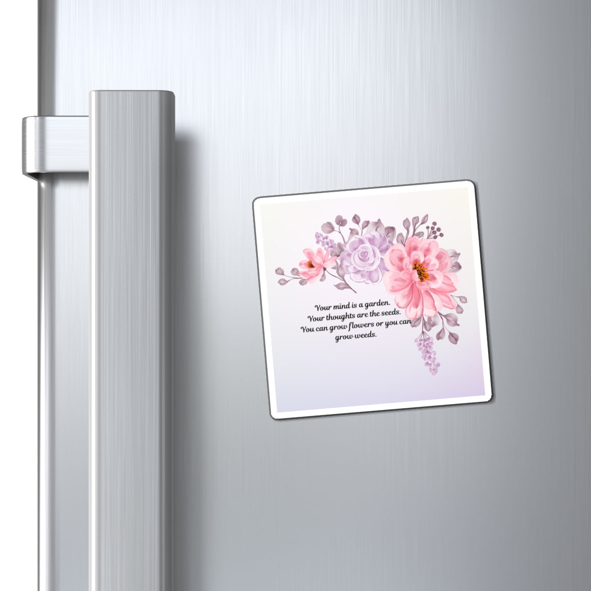 Inspirational Floral Magnet - Positive Affirmation Fridge Decor, Gift for Garden Lovers, Home Office Accessory, Motivational Quote [...]