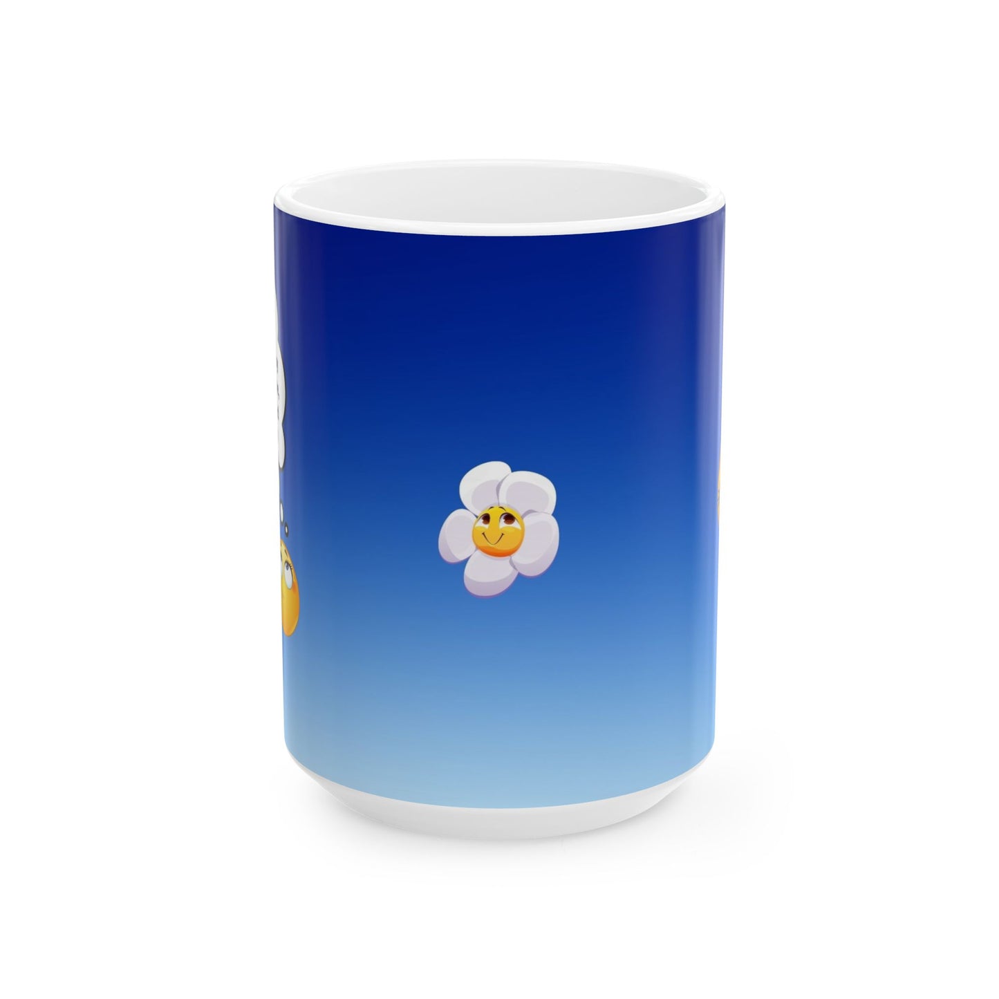 Cheerful Floral Ceramic Mug - Perfect for Coffee Lovers, Gift for Birthdays, Home Decor, Office Use, Spring Vibes