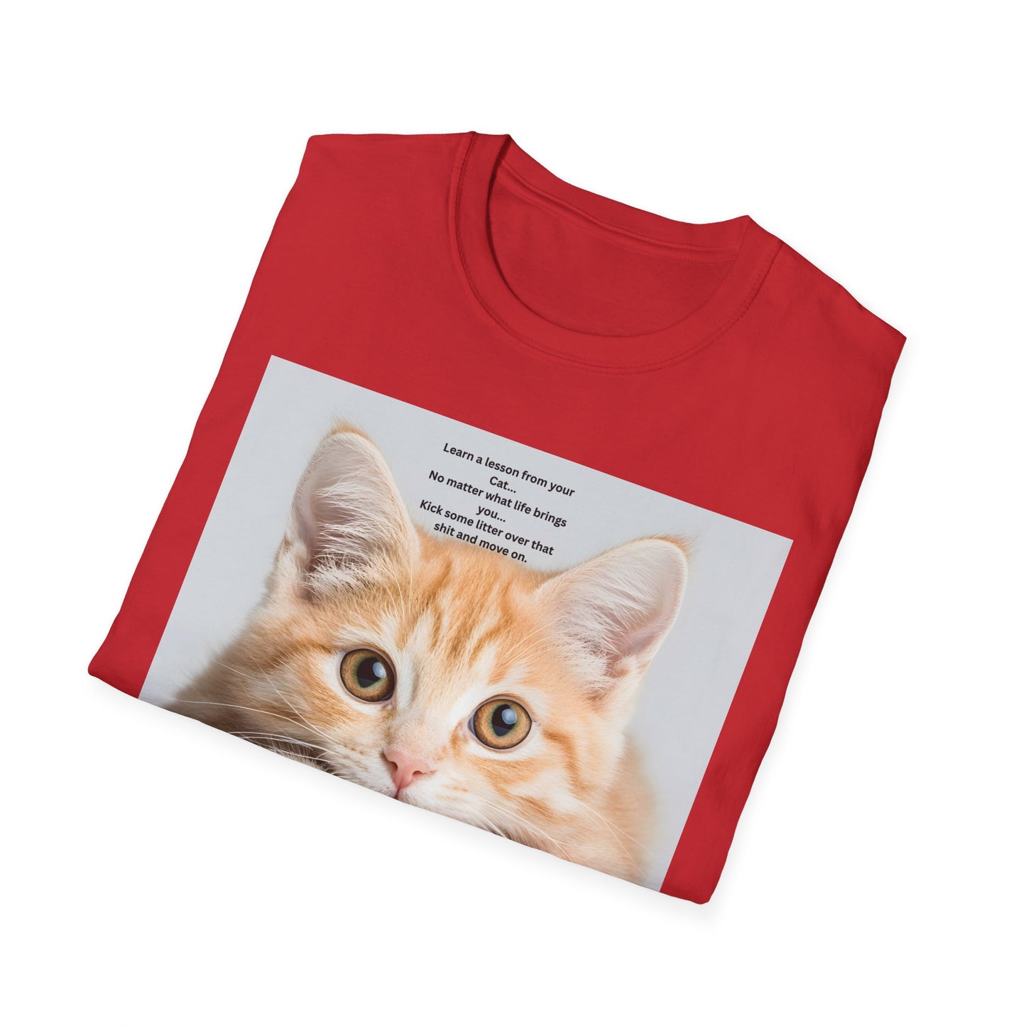 Cat Lover T‑Shirt — Cute Ginger Kitten Photo with Sweet Quote