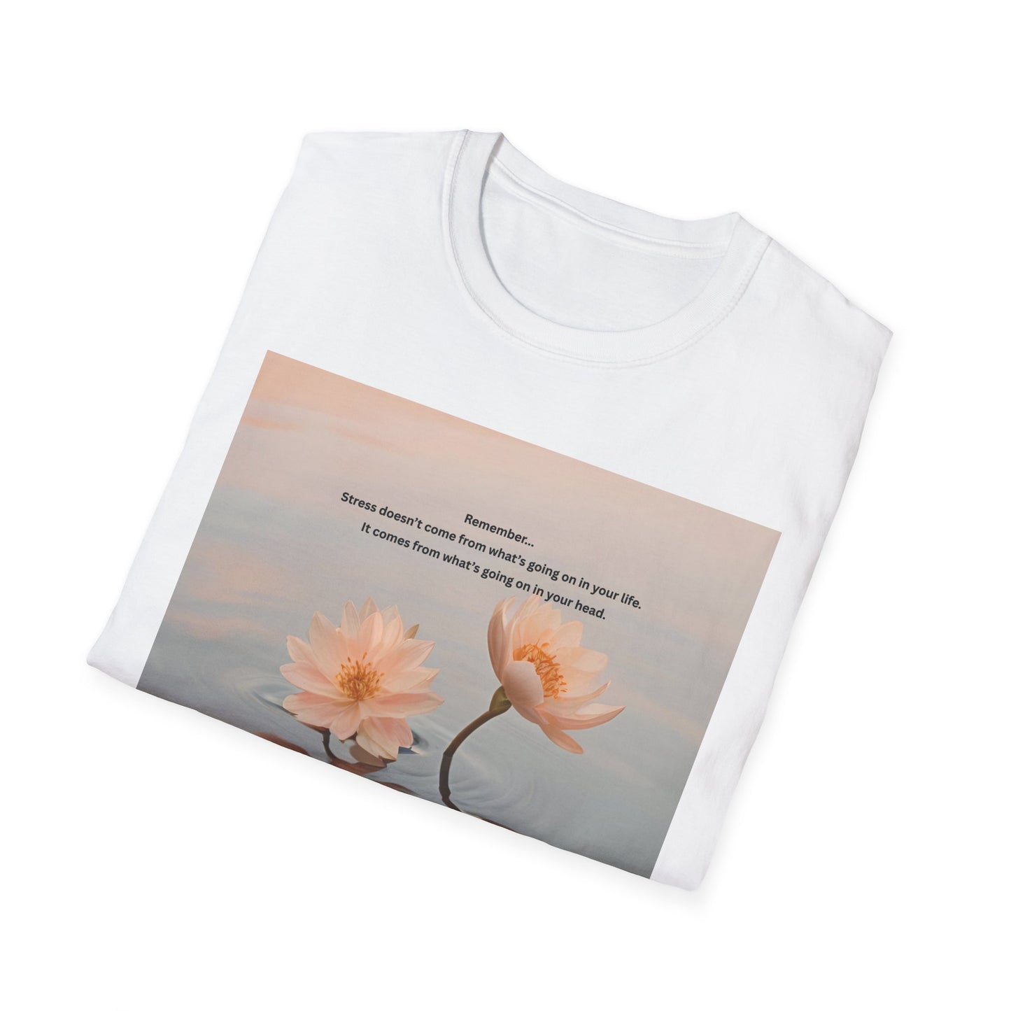 Calm Reflection T‑Shirt — 'Sometimes it takes a season' Floral Inspirational Tee