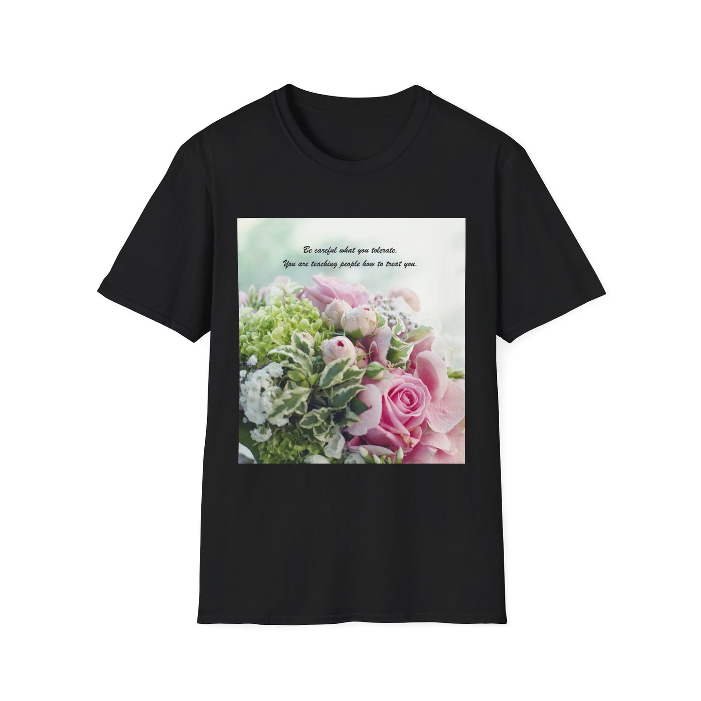 Floral Sympathy T-Shirt — "Be comforted when you think of me" Memorial Tee