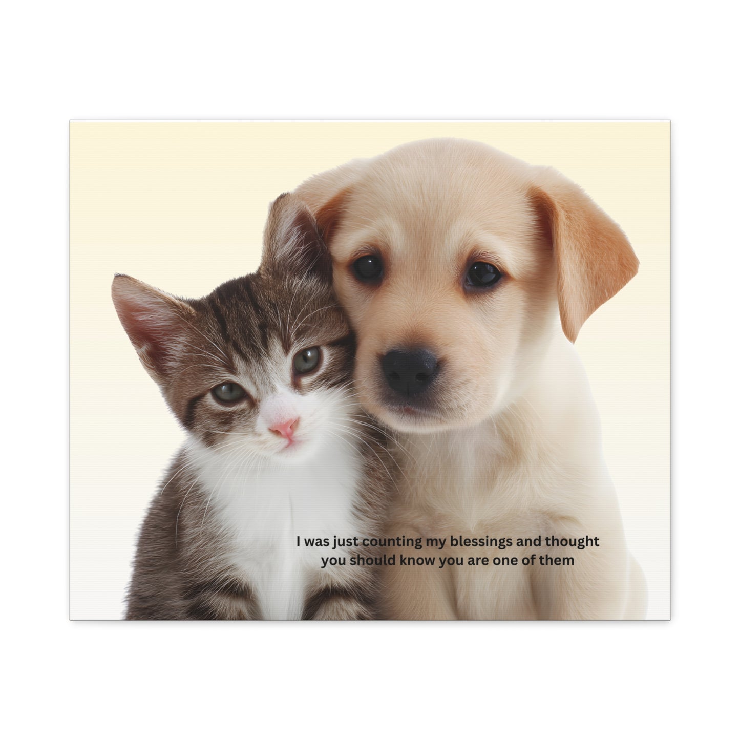 Pet Blessings Canvas Wall Art, Cute Dog and Cat Print, Home Decor for Pet Lovers, Inspirational Gift, Animal Lover Wall Art