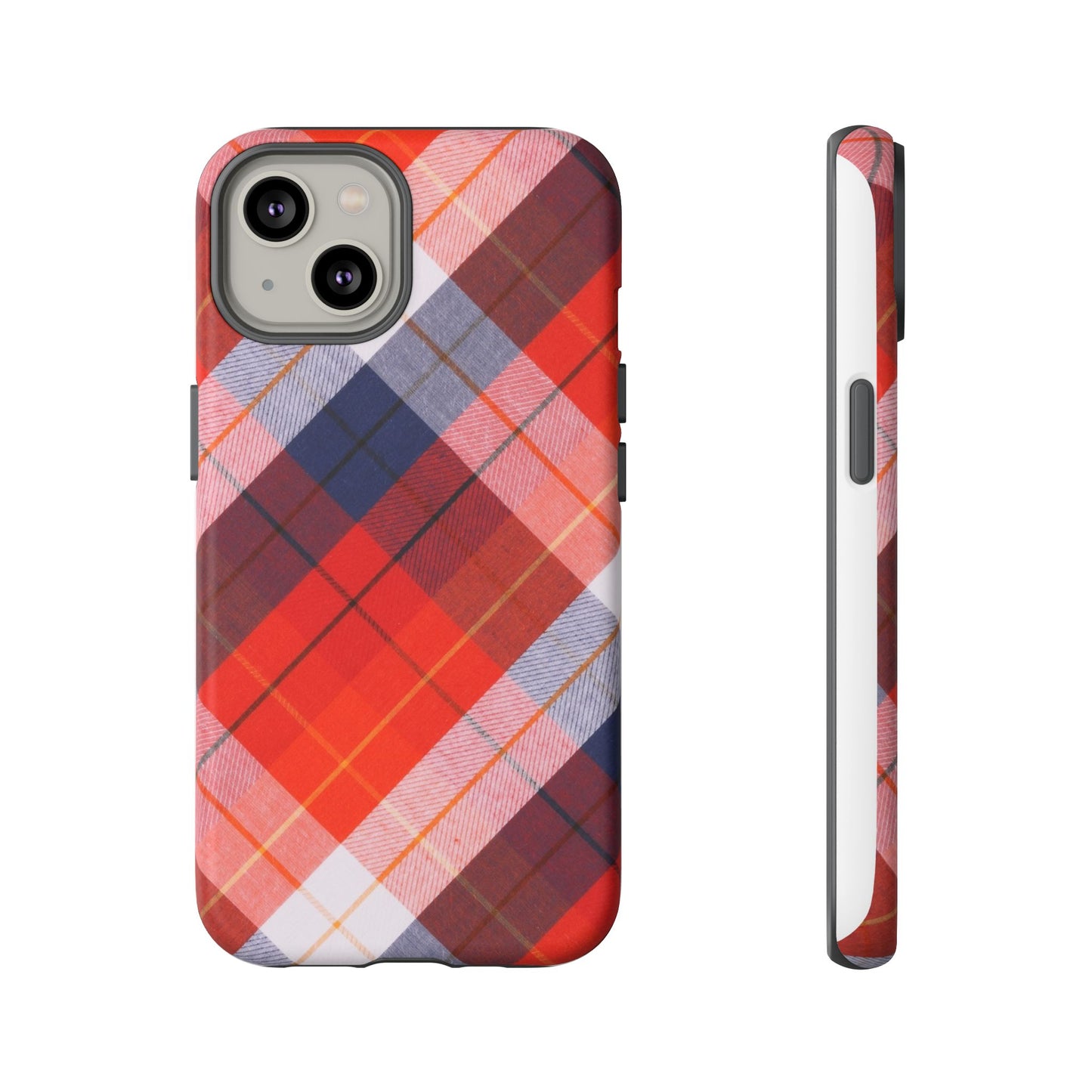 Tough Cases, Beautiful Red, White & Blue Plaid Design