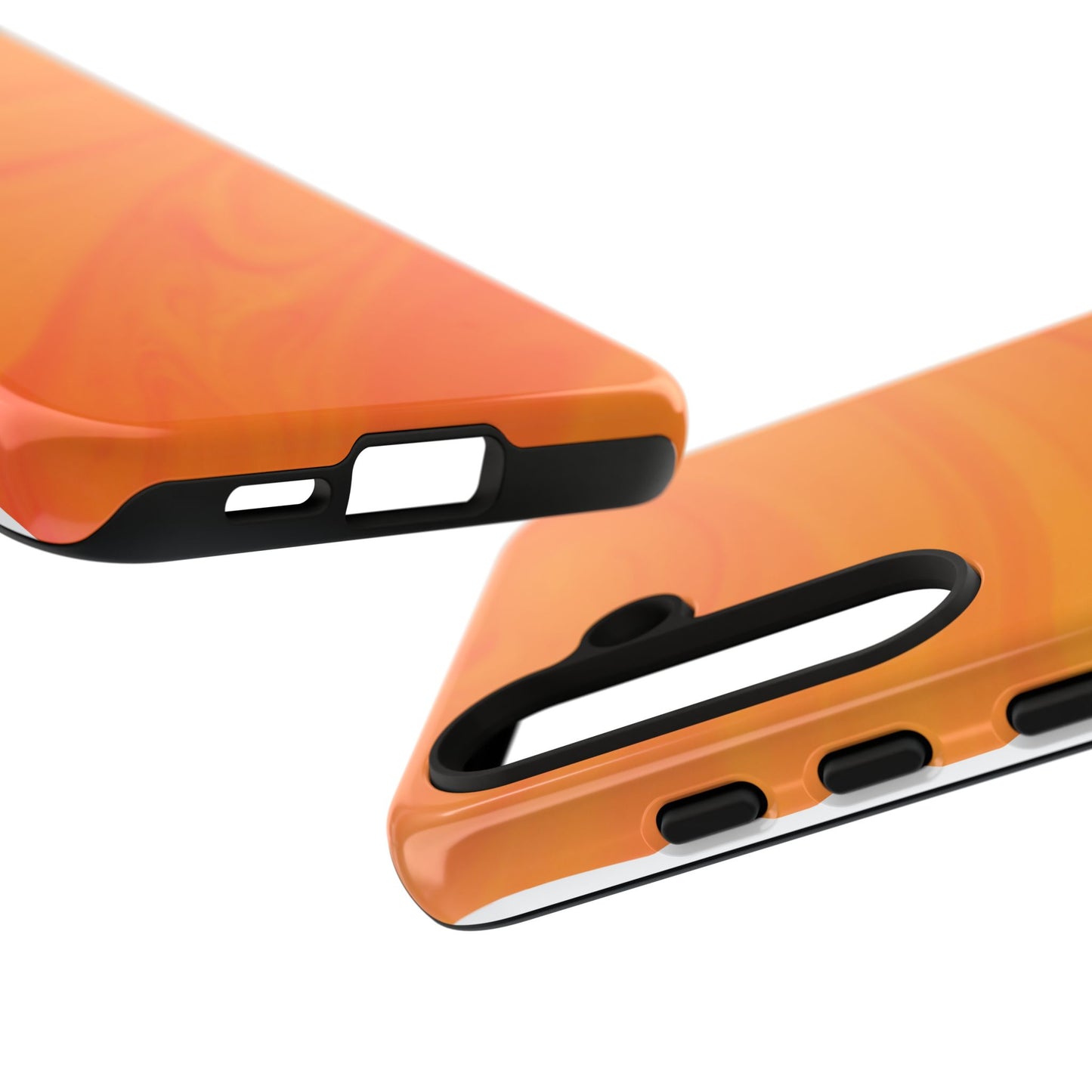 Tough Cases, Beautiful Orange Marble Design