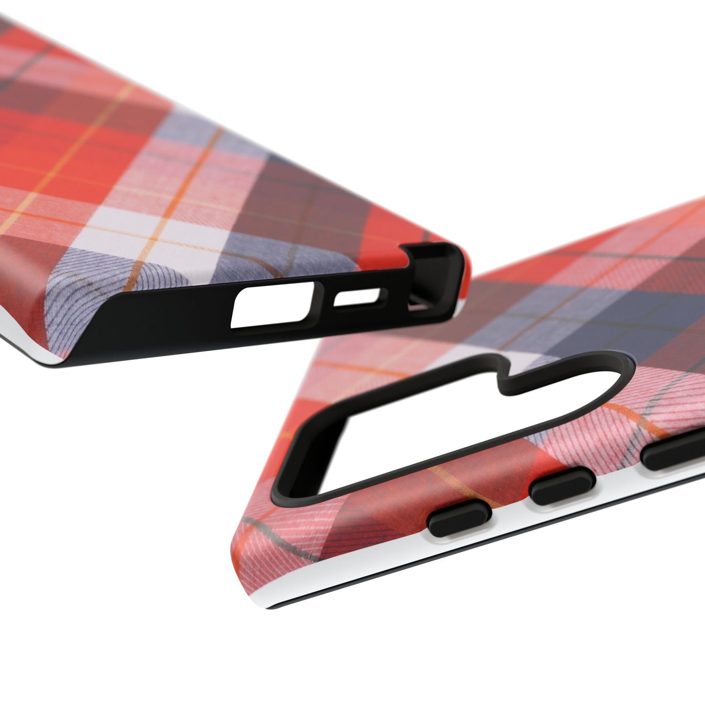 Tough Cases, Beautiful Red, White & Blue Plaid Design