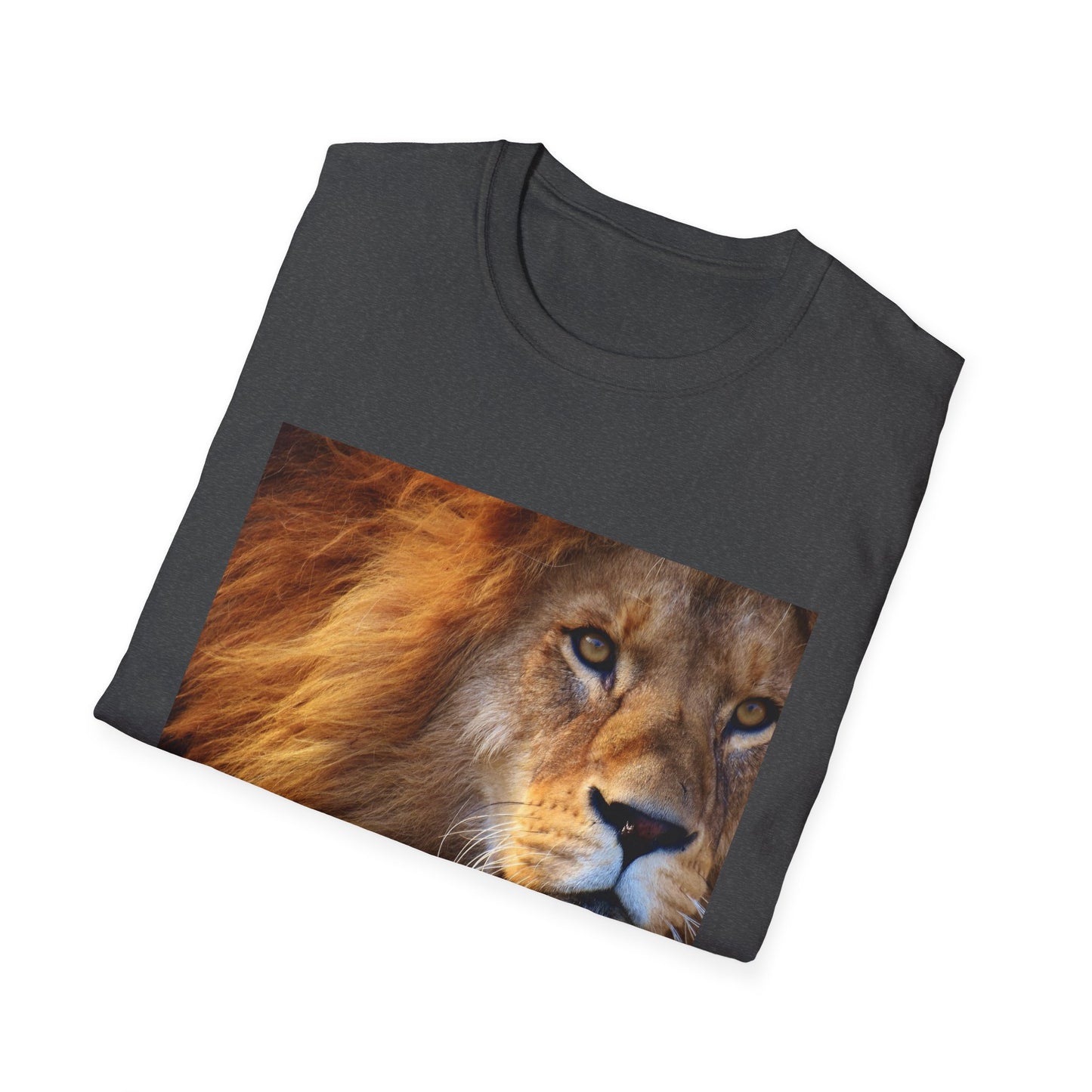Lion's Roar Softstyle T-Shirt | Wildlife Lover Gift, Nature Tee, Animal Lover Shirt, Eco-Friendly Apparel, Front Design Export