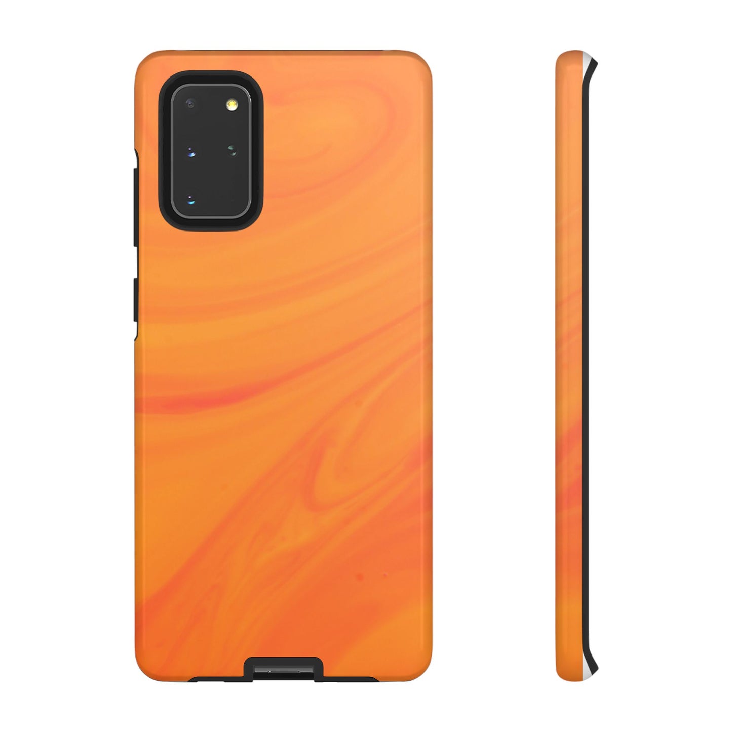 Tough Cases, Beautiful Orange Marble Design