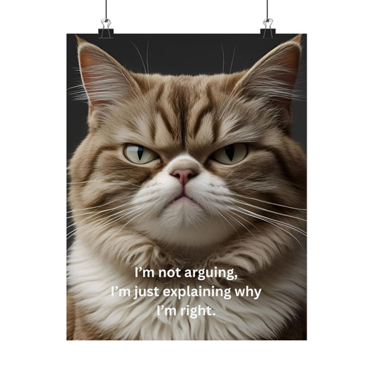 Whimsical Cat Quote Posters, Home Decor, Funny Wall Art, Pet Lover Gift, Office Decor