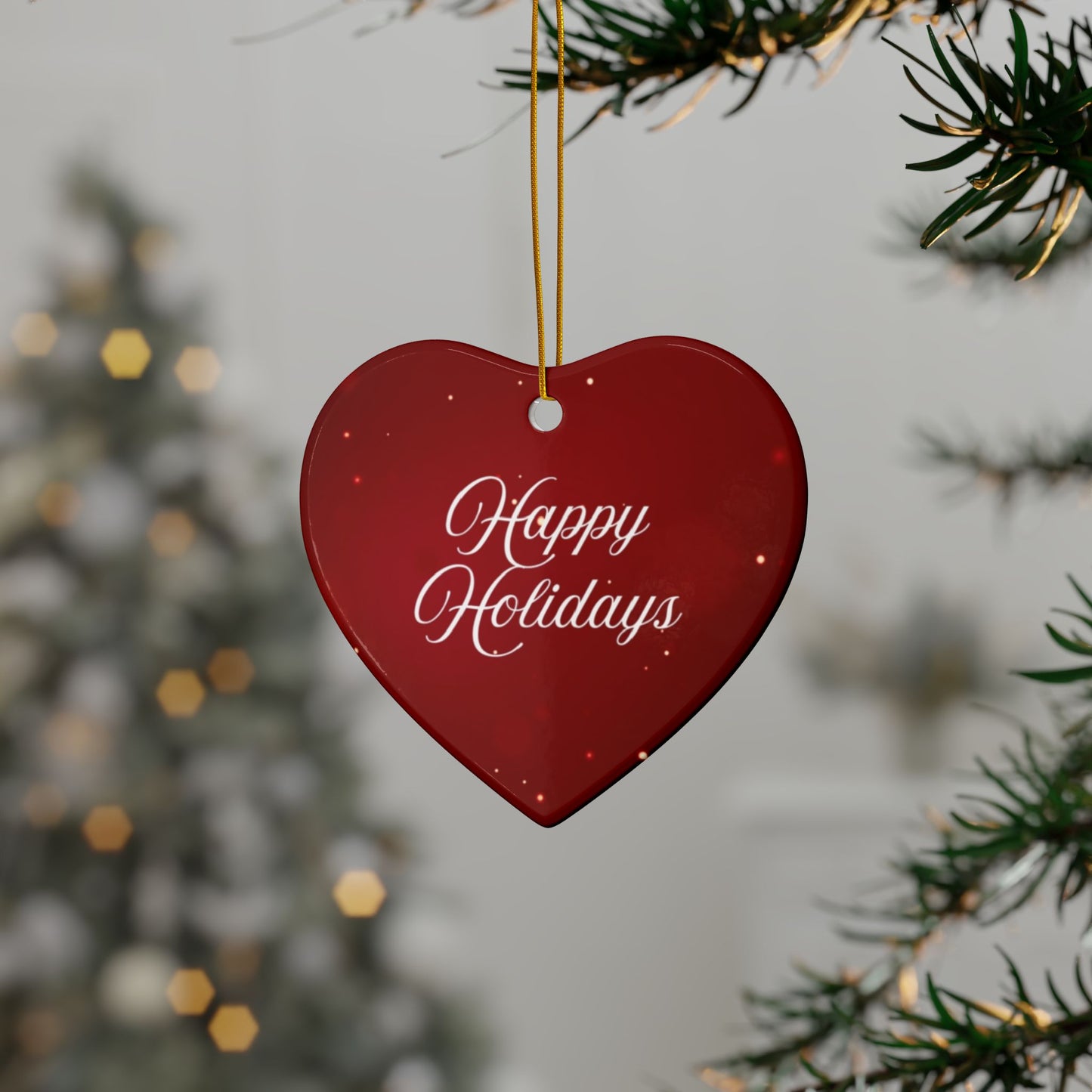 Festive Ceramic Ornaments - Double-Sided Holiday Decor, Christmas Tree Decorations, Gift Accessories