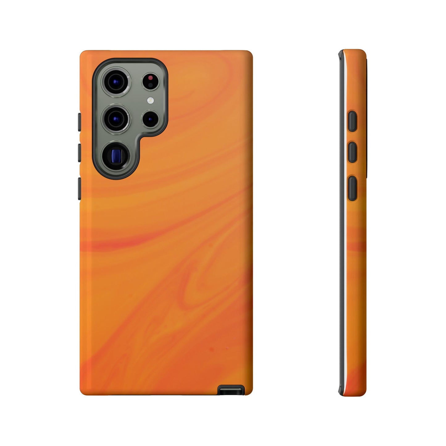 Tough Cases, Beautiful Orange Marble Design