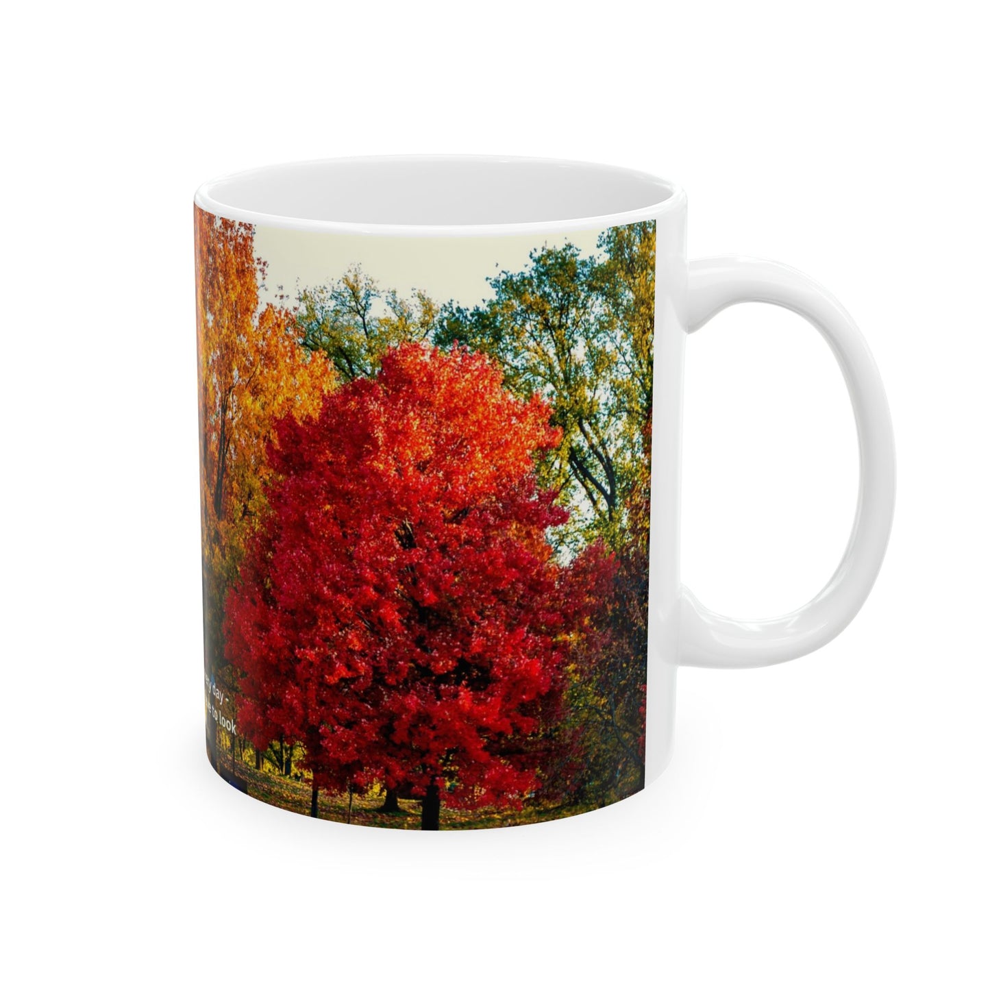 Autumn Inspiration Mug – Motivational Ceramic Coffee Cup, Fall Decor Gift, Gratitude Reminder, Cozy Beverage Holder