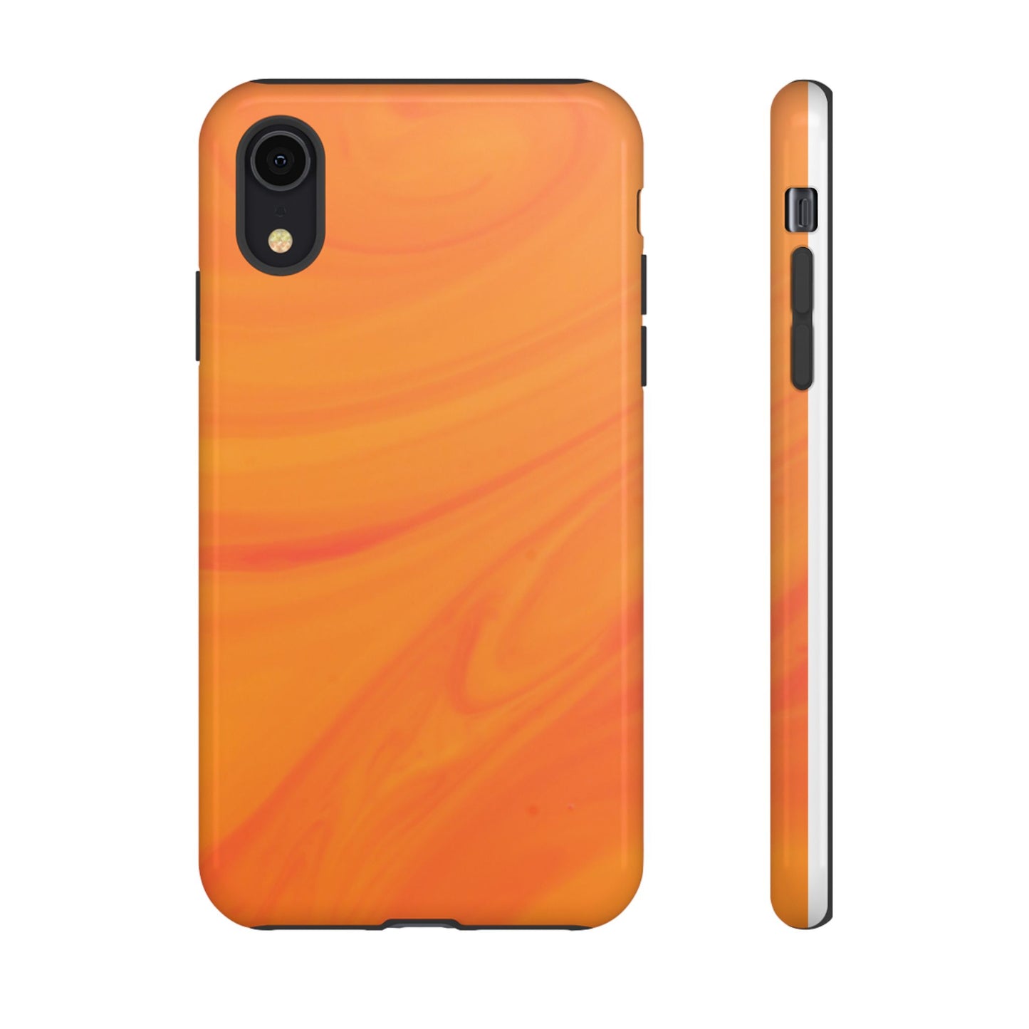 Tough Cases, Beautiful Orange Marble Design