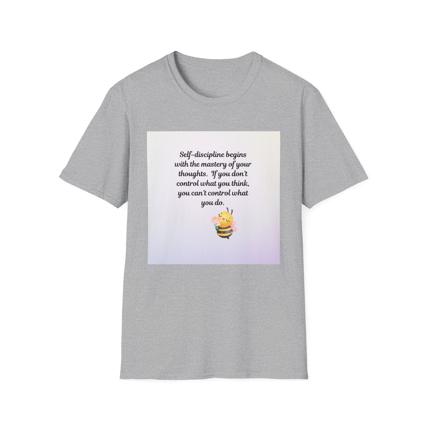 Inspirational Quote Softstyle T-Shirt, Motivational Tee, Gift for Fitness Lovers, Self-Discipline Shirt, Casual Wear