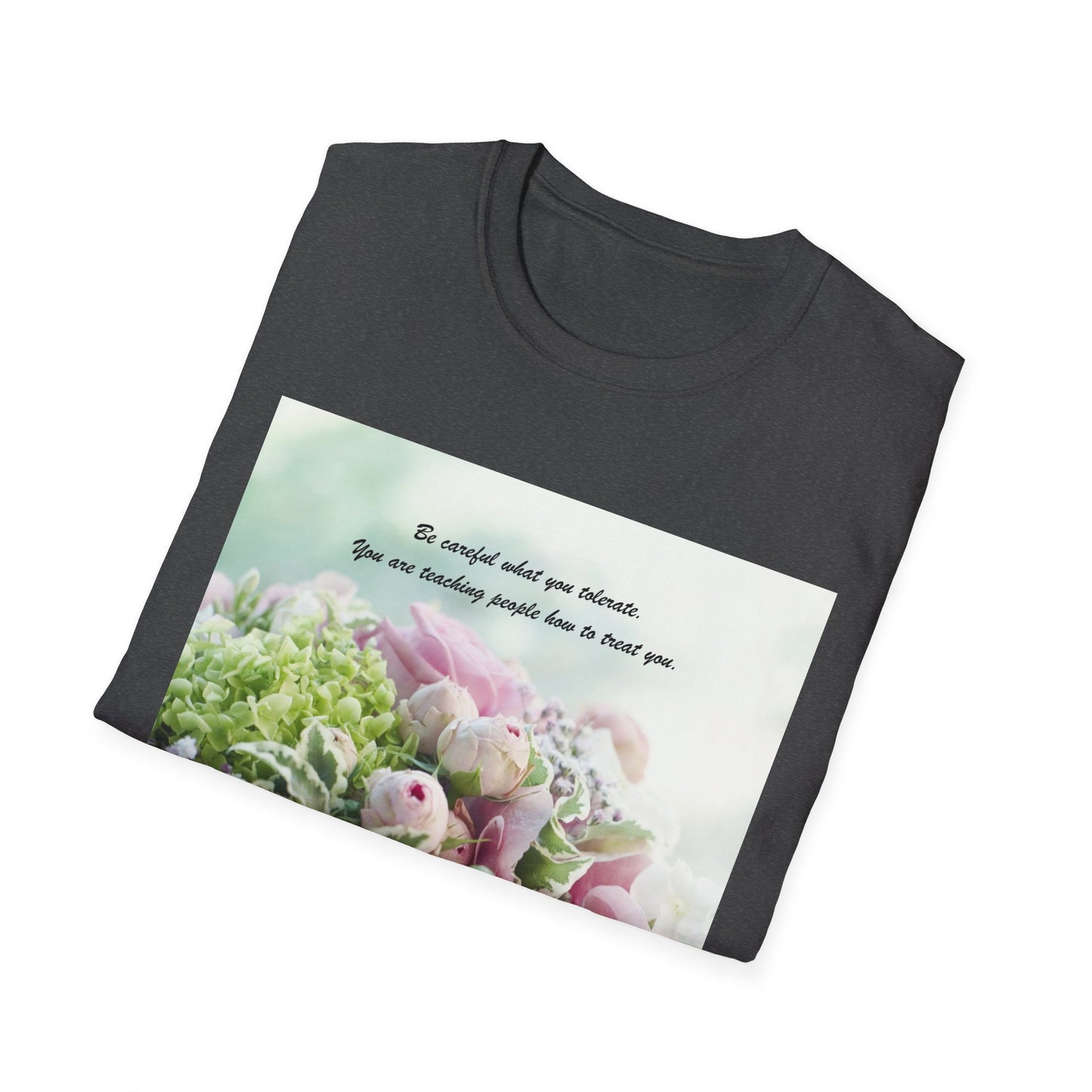 Floral Sympathy T-Shirt — "Be comforted when you think of me" Memorial Tee