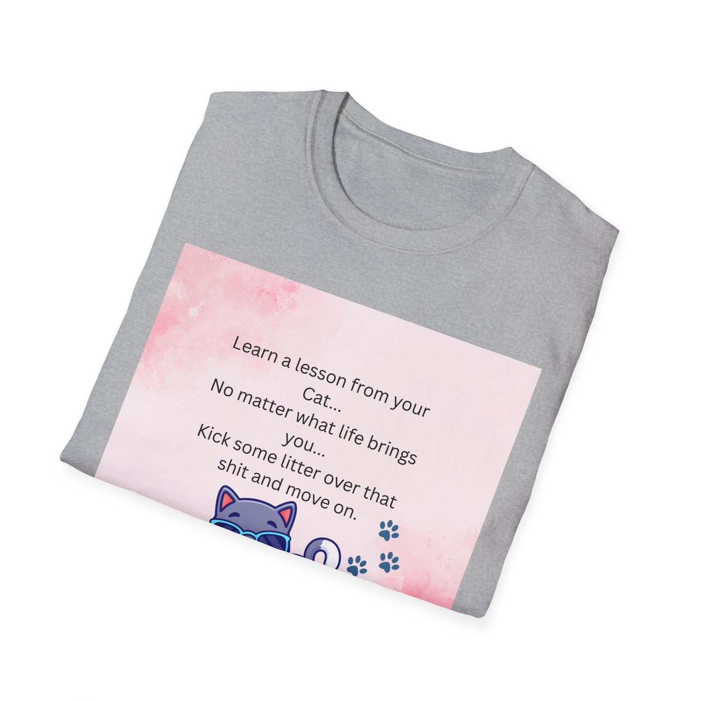 Reflective Cat Quote T-Shirt, Motivational Tee, Pet Lover Shirt, Gift for Cat Owners, Cute Cat Design, Funny Cat Lover Apparel