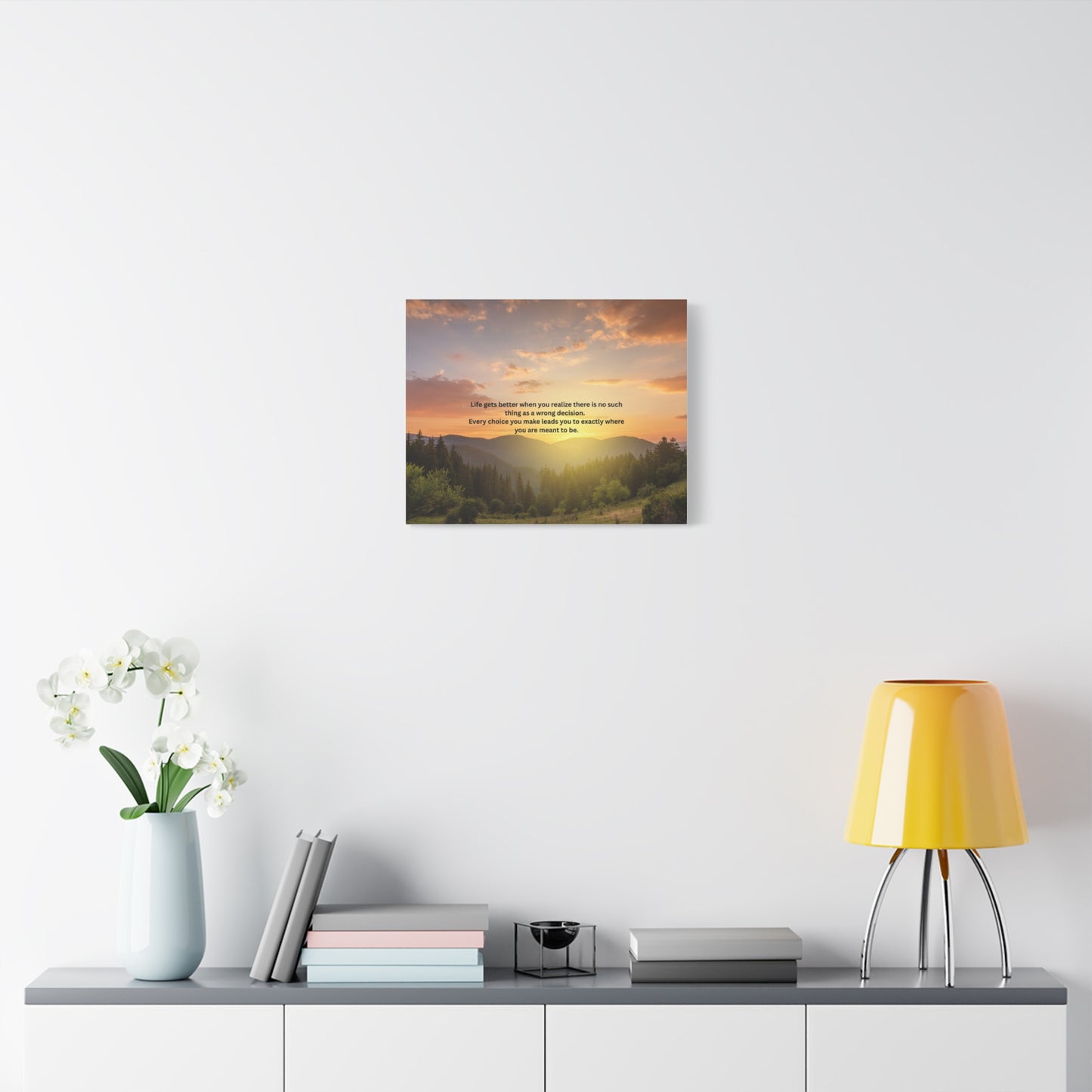 Inspirational Sunset Canvas Print — "Life Gets Better" Motivational Wall Art