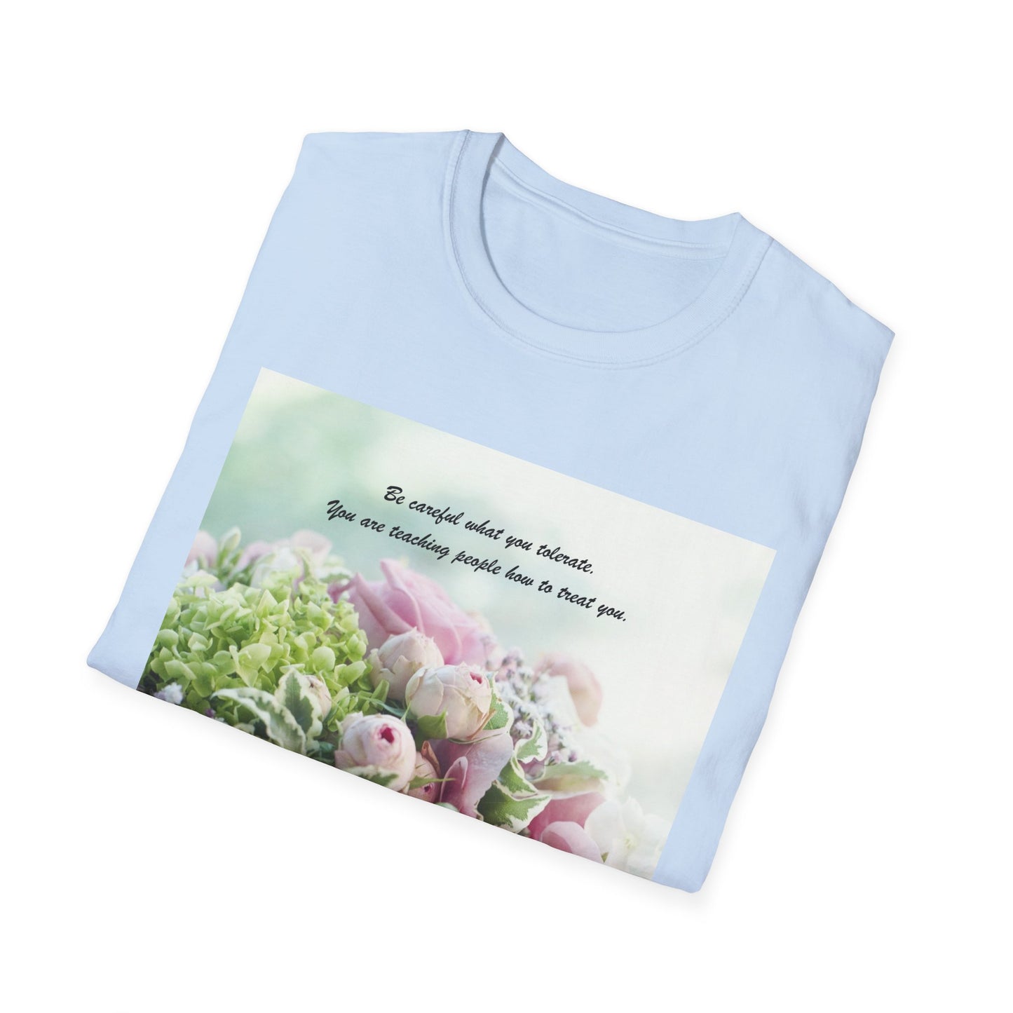 Floral Sympathy T-Shirt — "Be comforted when you think of me" Memorial Tee
