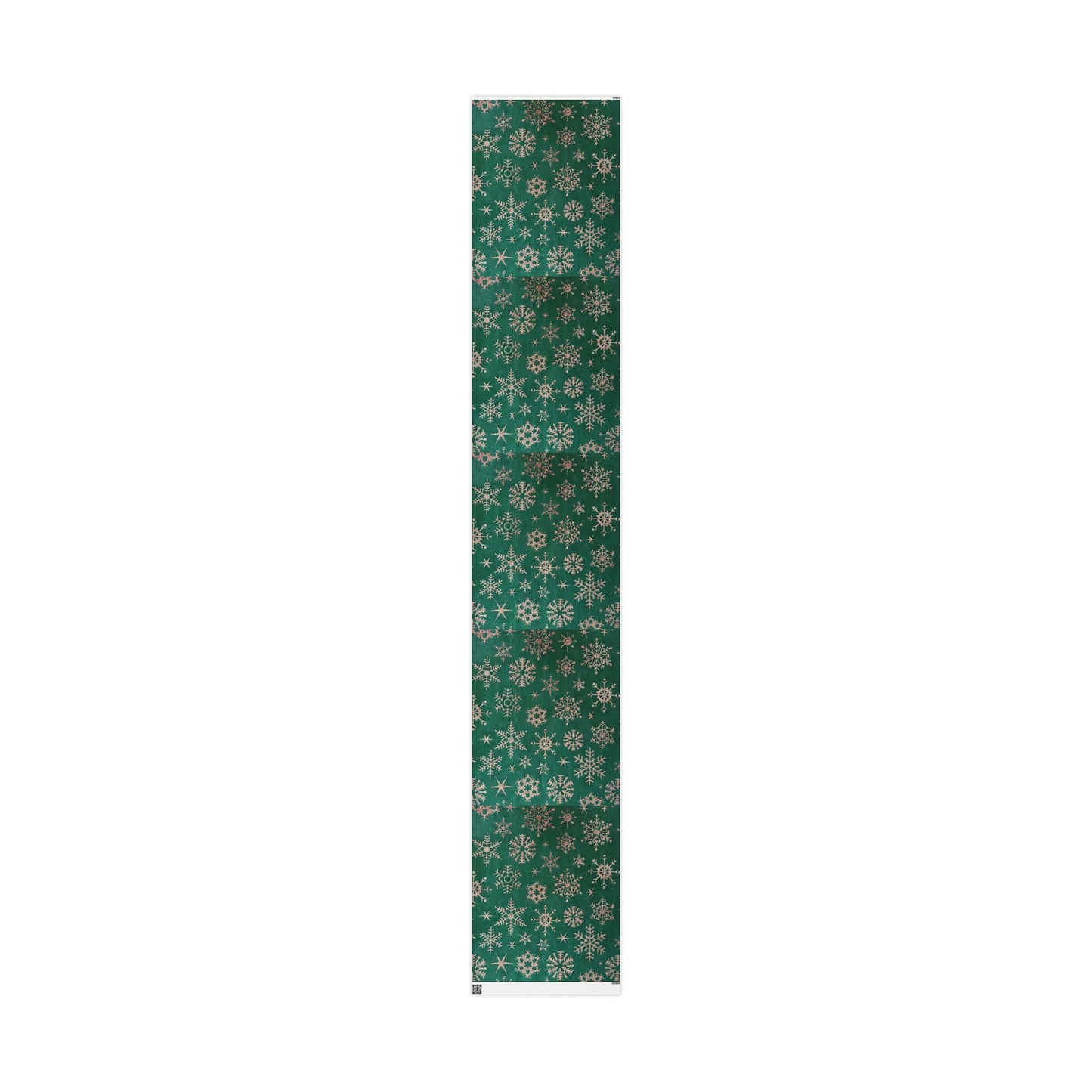 Green Snowflake Wrapping Paper Roll — Festive Holiday Gift Wrap
