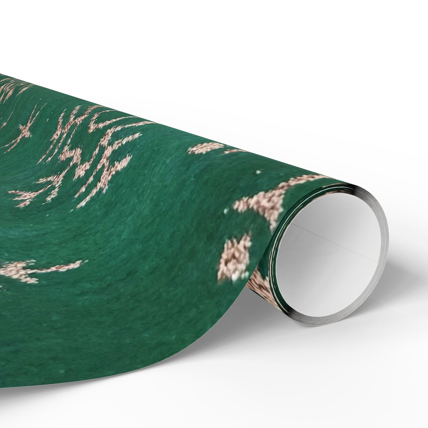 Green Snowflake Wrapping Paper Roll — Festive Holiday Gift Wrap