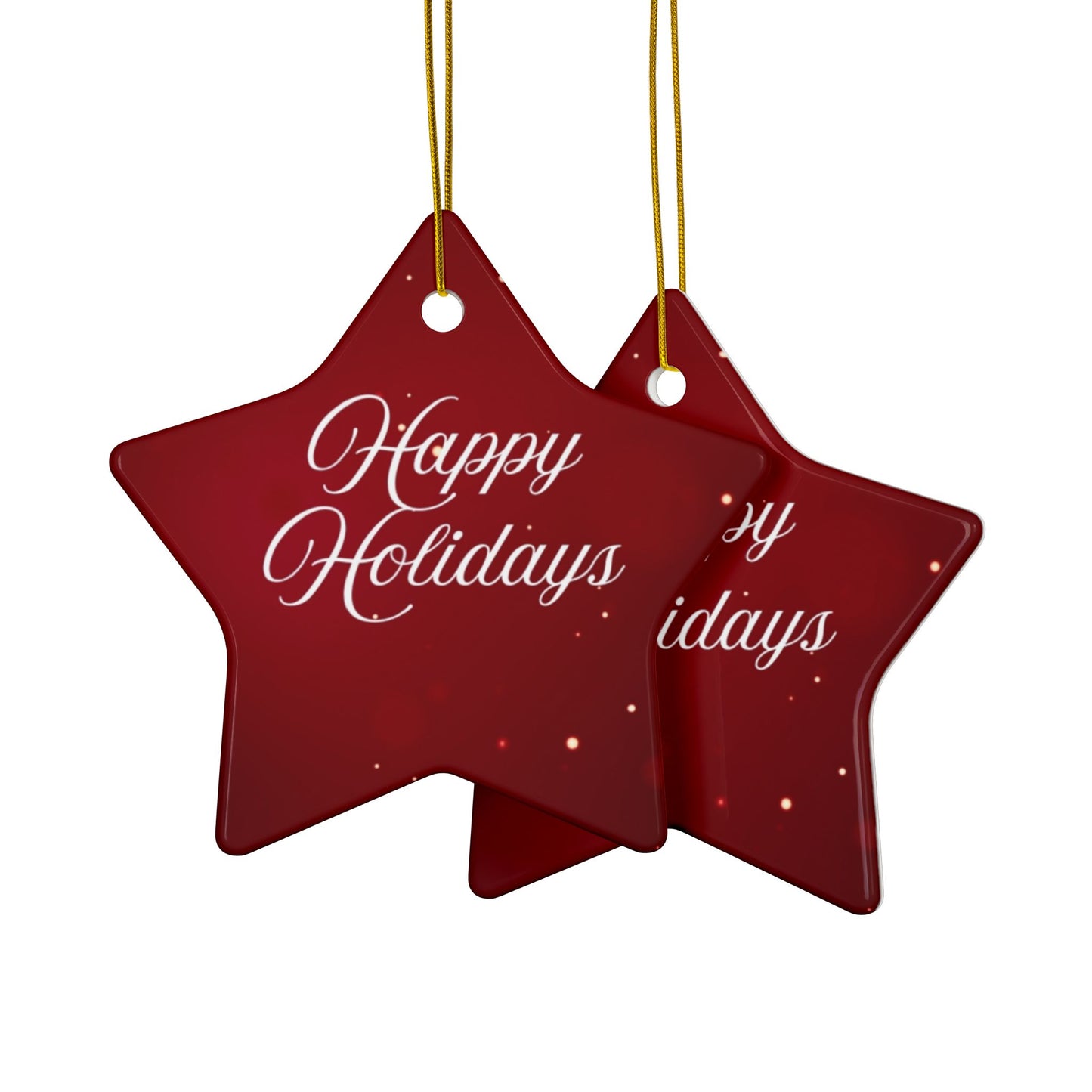 Festive Ceramic Ornaments - Double-Sided Holiday Decor, Christmas Tree Decorations, Gift Accessories