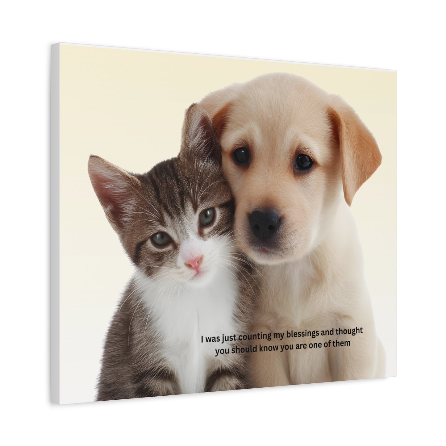 Pet Blessings Canvas Wall Art, Cute Dog and Cat Print, Home Decor for Pet Lovers, Inspirational Gift, Animal Lover Wall Art