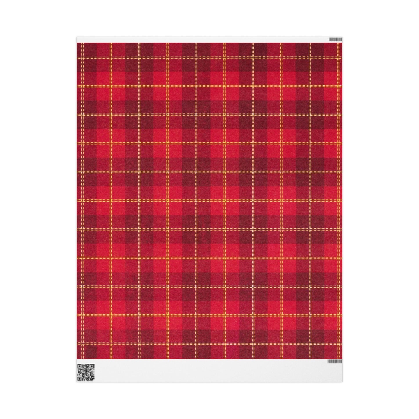 Red Buffalo Plaid Wrapping Paper Roll — Festive Christmas Gift Wrap