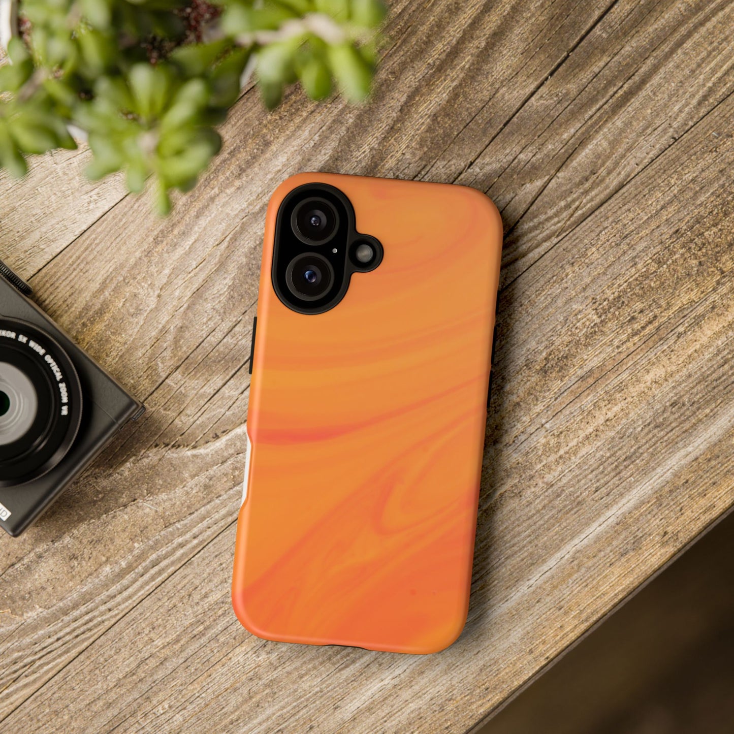 Tough Cases, Beautiful Orange Marble Design