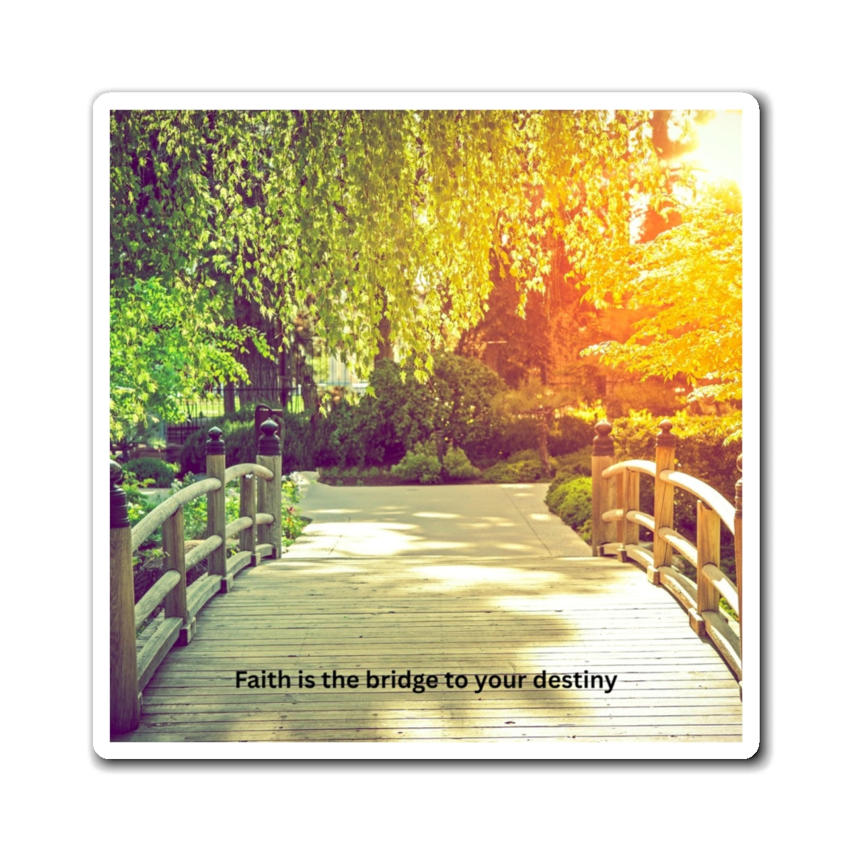 Inspirational Nature Magnet, Faith Quote Decor, Home & Kitchen Gift, Motivational Fridge Magnet, Nature Lover's Keepsake
