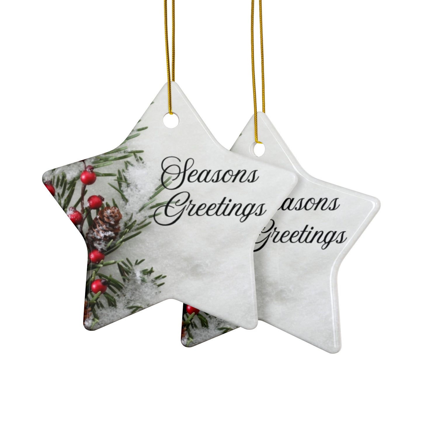 Festive Ceramic Ornaments, Holiday Decor, Seasonal Gift, Christmas Tree Ornaments, Double-Sided Decorations, Personalized Home Decor, [...]