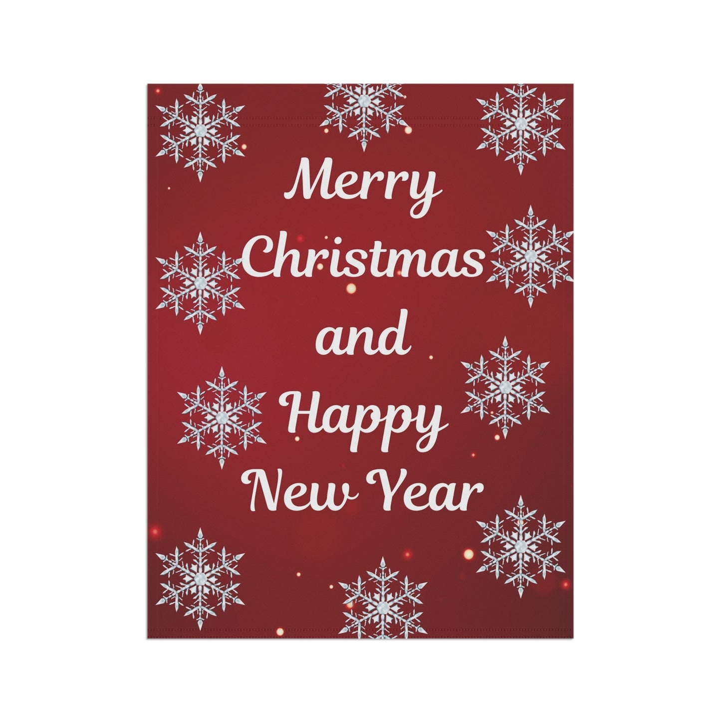 Merry Christmas and Happy New Year Garden Flag