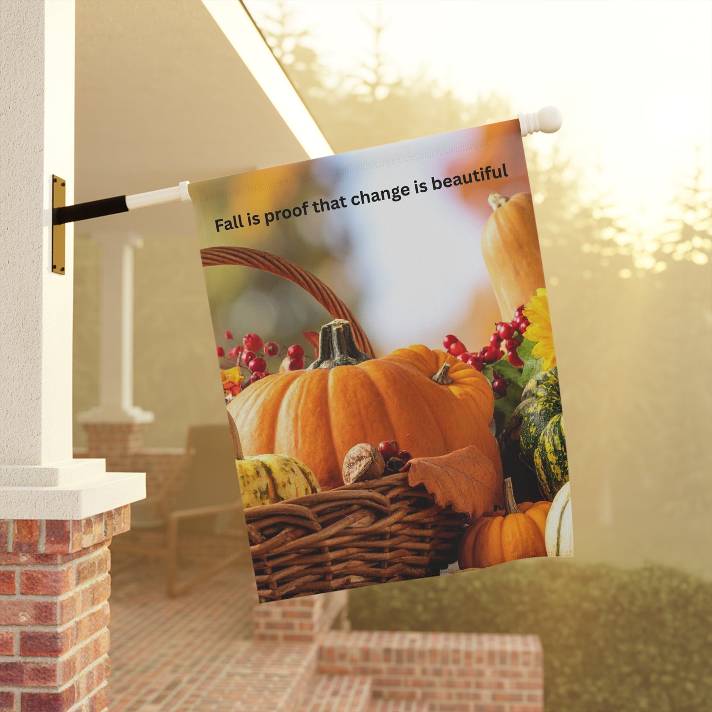 Autumn Garden Banner - Fall Decor, Seasonal Welcome Sign, Outdoor Home Decoration, Thanksgiving Yard Art, Customized Garden Flag