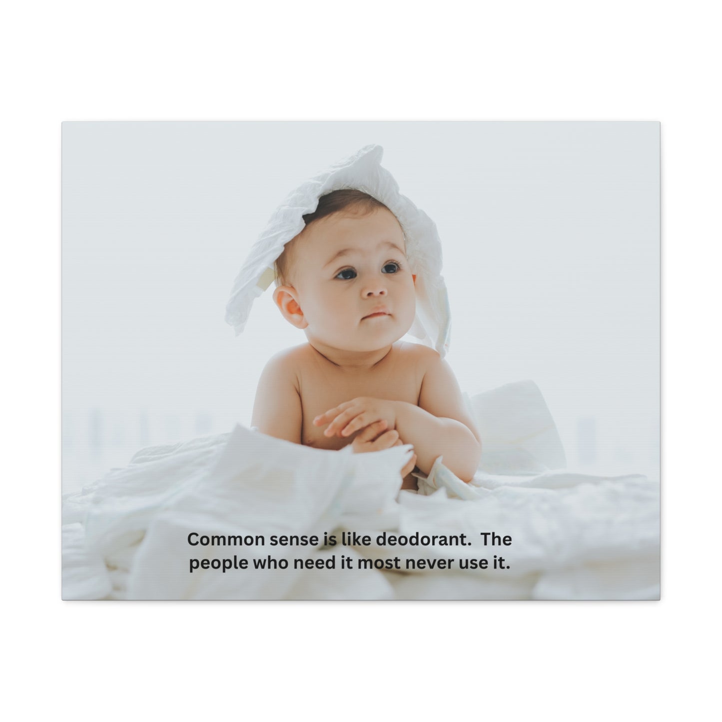 Humorous Canvas Wall Art, Funny Baby Quote Home Decor, Nursery Wall Decor, Gift for New Parents, Baby Shower Gift