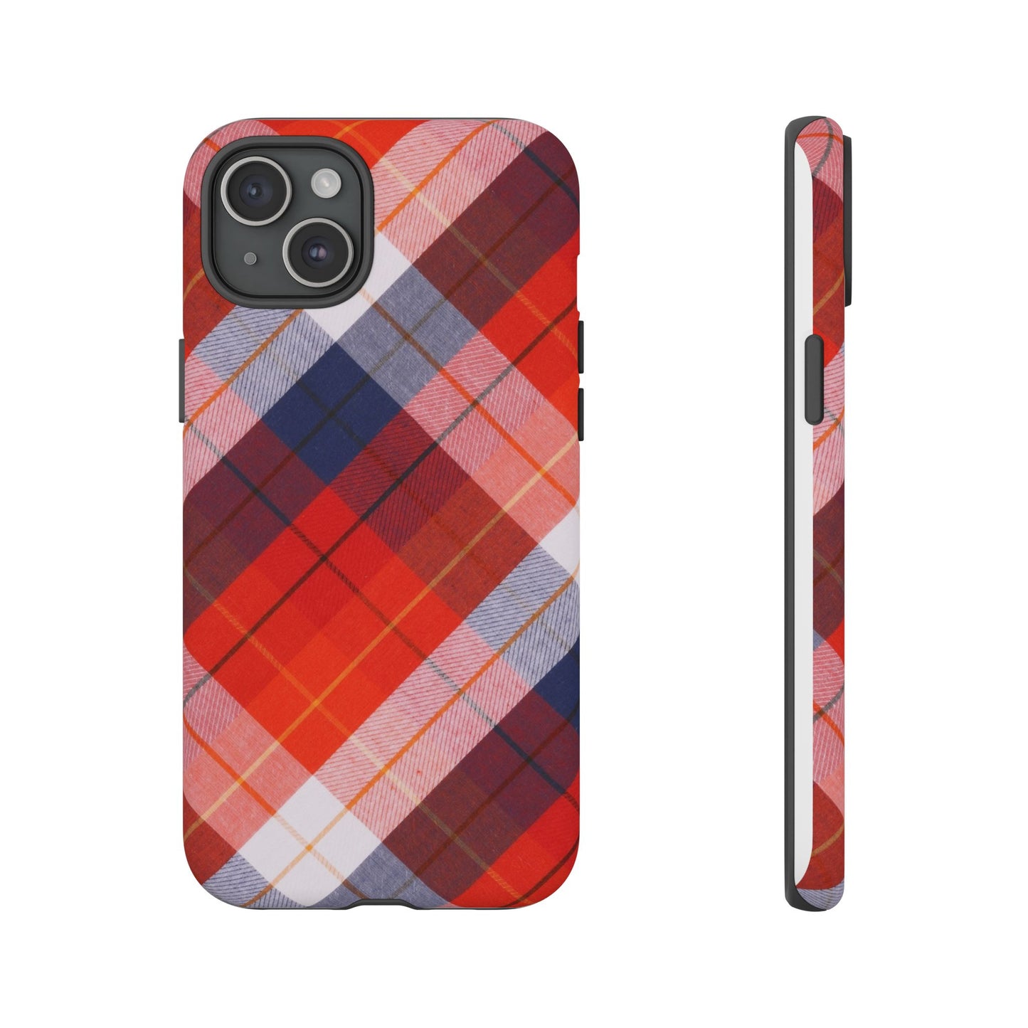 Tough Cases, Beautiful Red, White & Blue Plaid Design