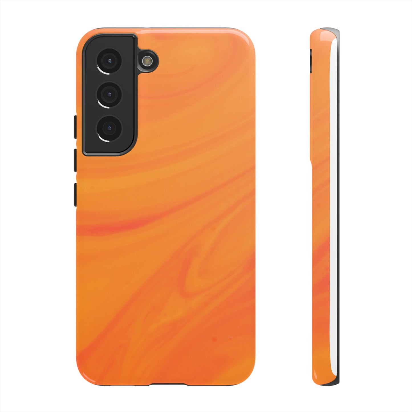 Tough Cases, Beautiful Orange Marble Design