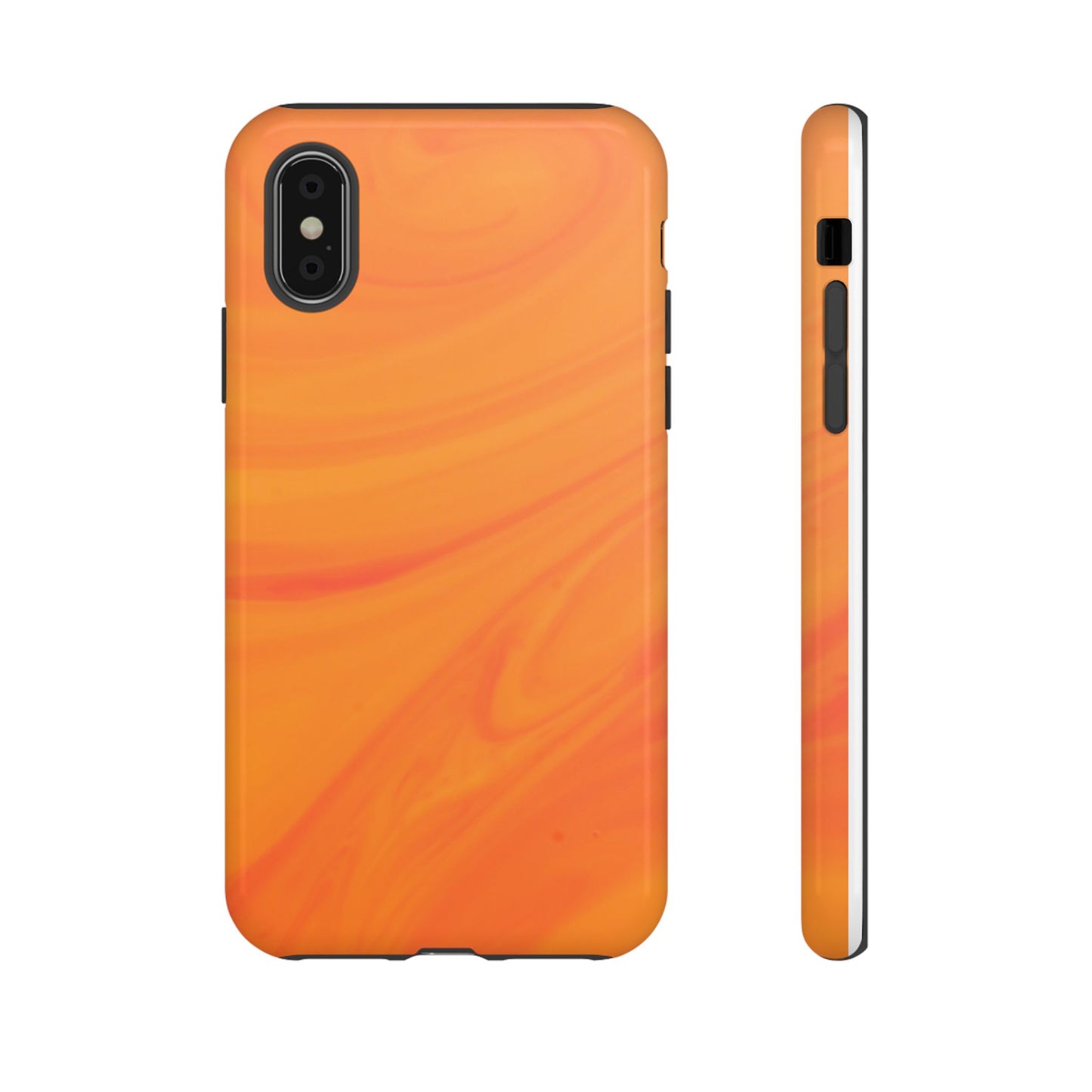 Tough Cases, Beautiful Orange Marble Design