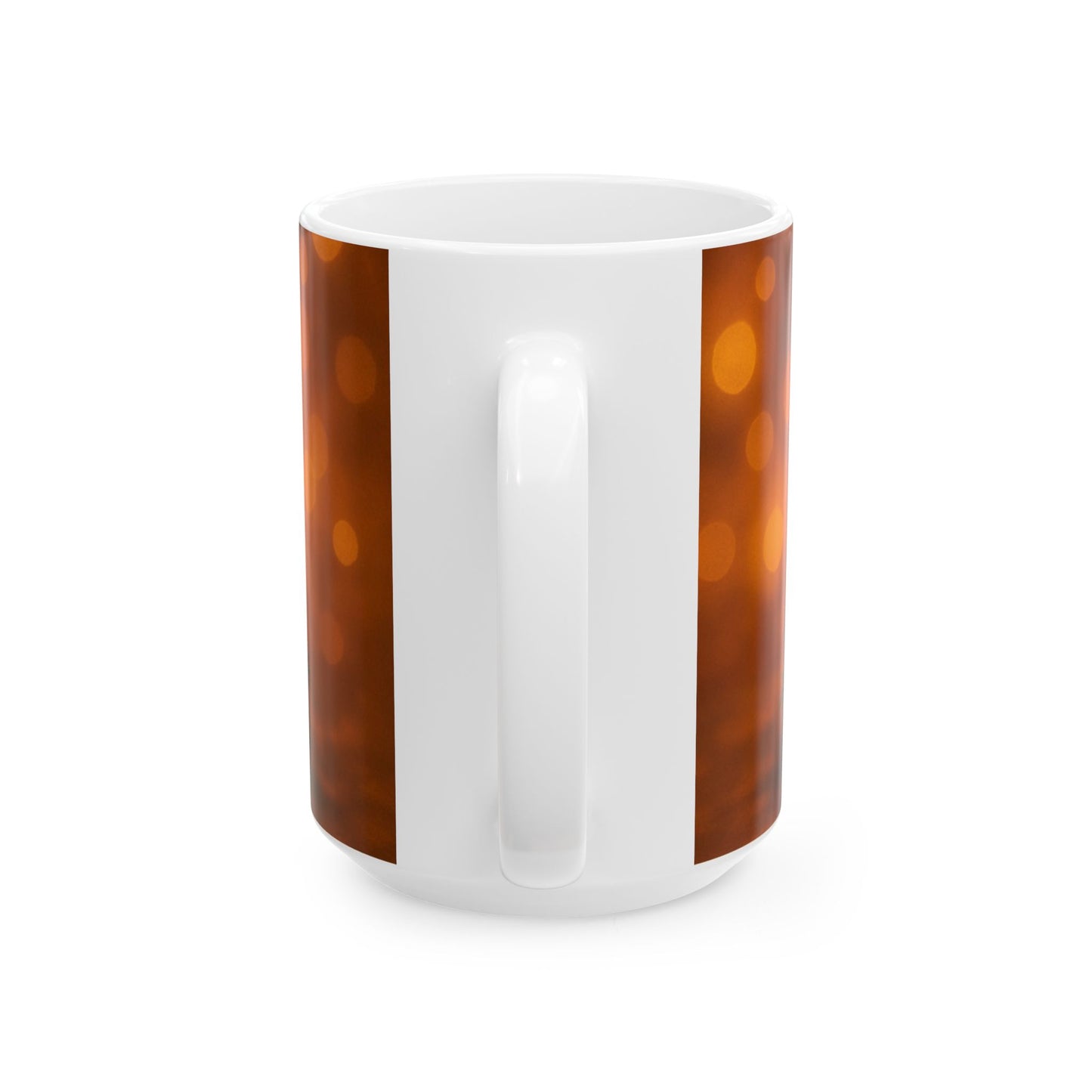 Christmas Candle Ceramic Mug - Cozy Holiday Tea Coffee Cup (11oz & 15oz)