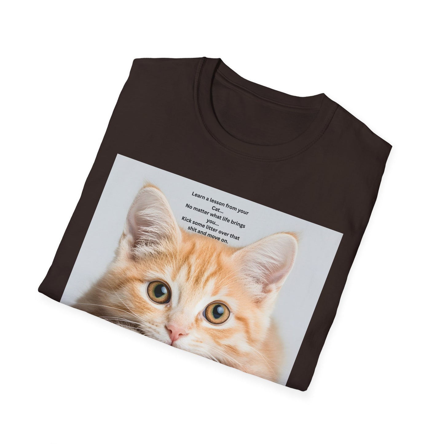 Cat Lover T‑Shirt — Cute Ginger Kitten Photo with Sweet Quote